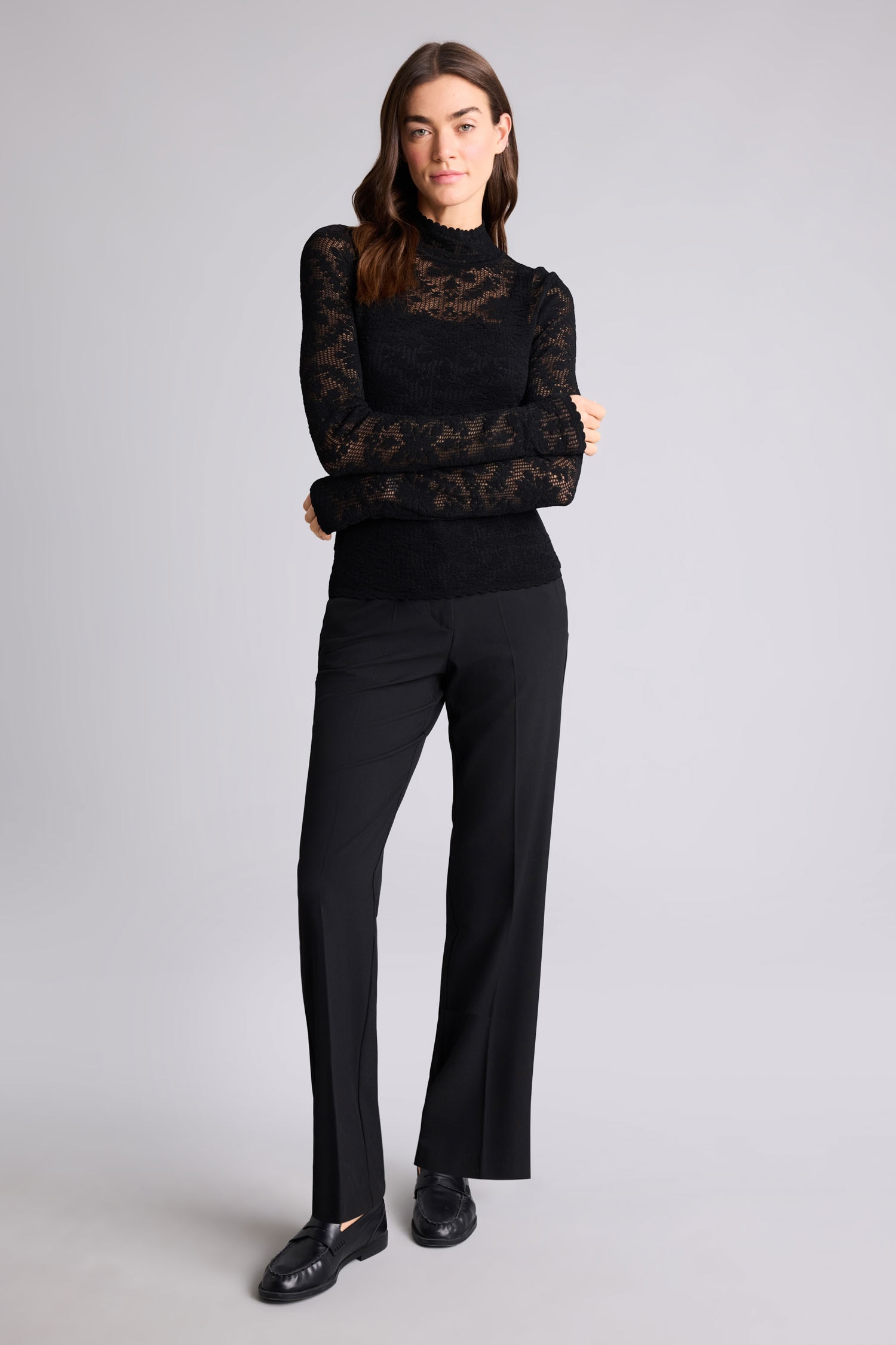 DeFacto Slim Fit Dar Kesim Balıkçı Yaka Desenli İnce Triko Kazak görsel 2