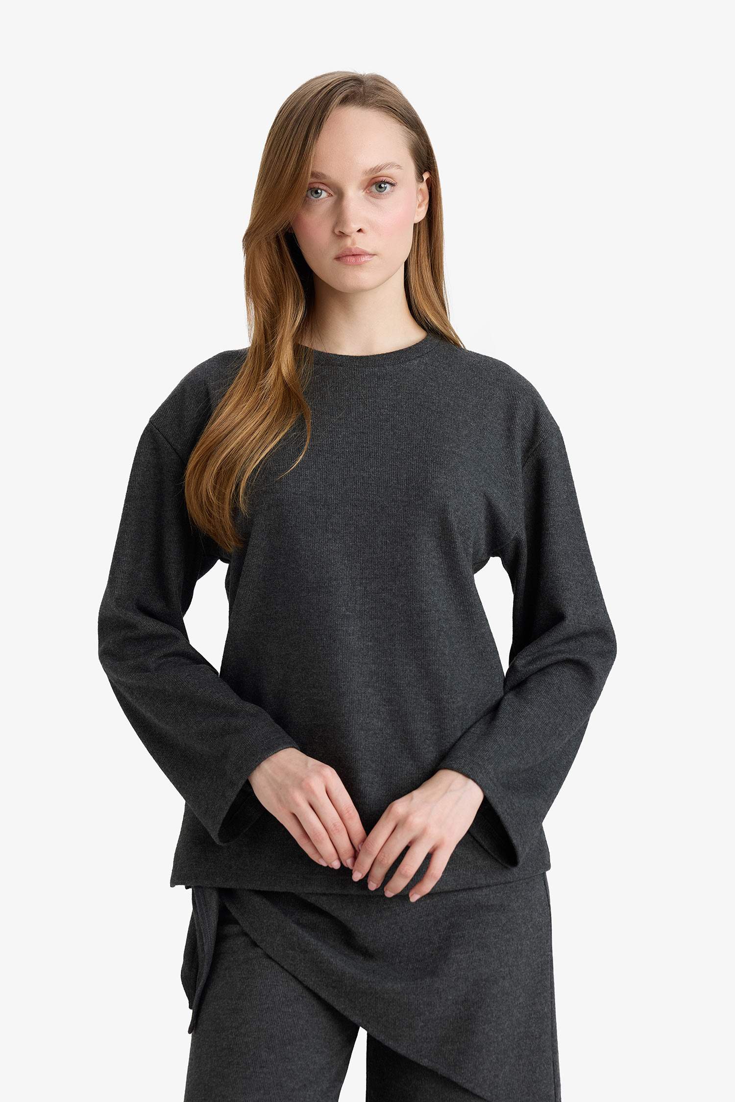 Regular Fit Uzun Kollu Tunik