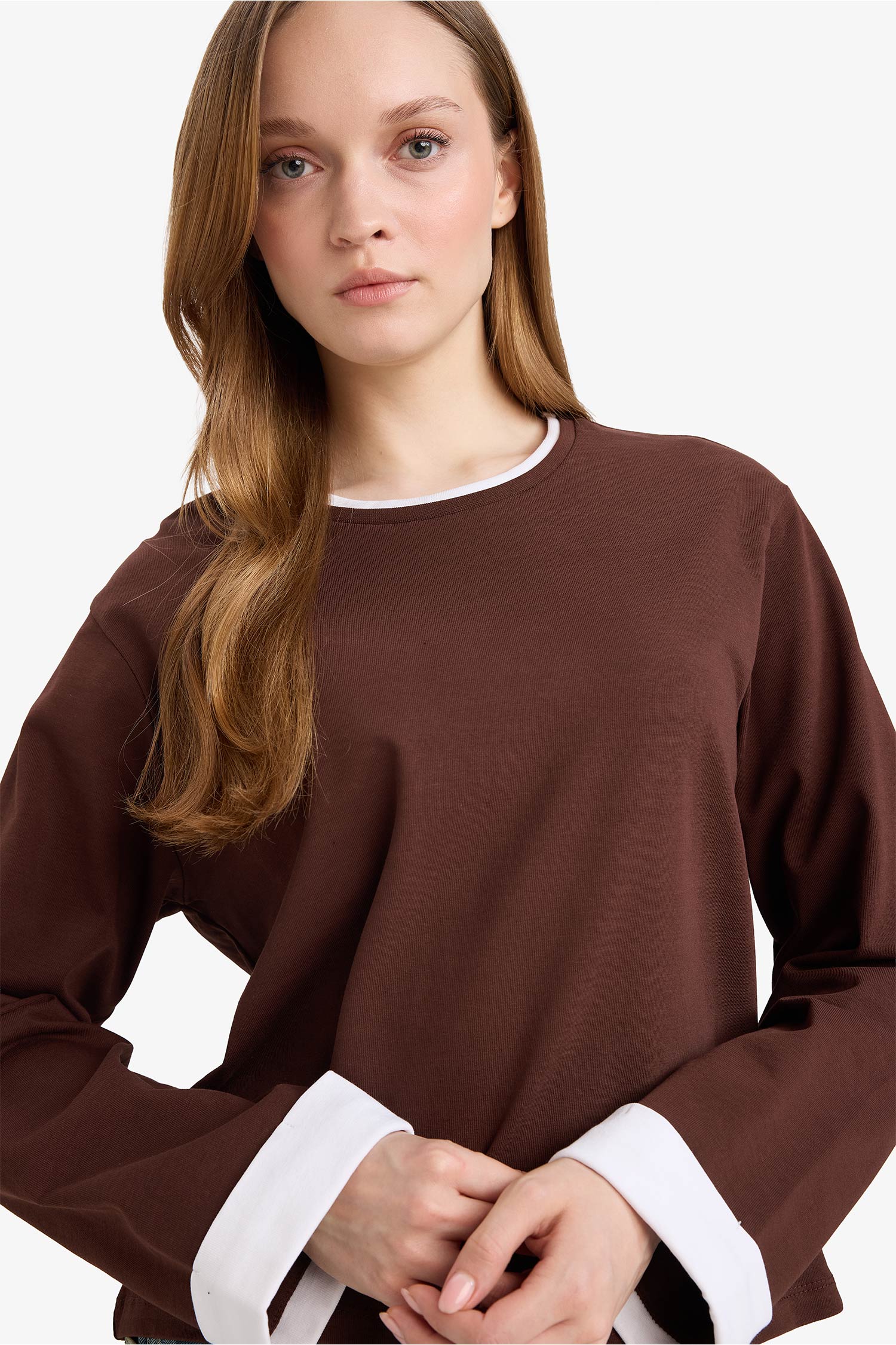 DeFacto %100 Pamuk Loose Fıt Tunik görsel 3