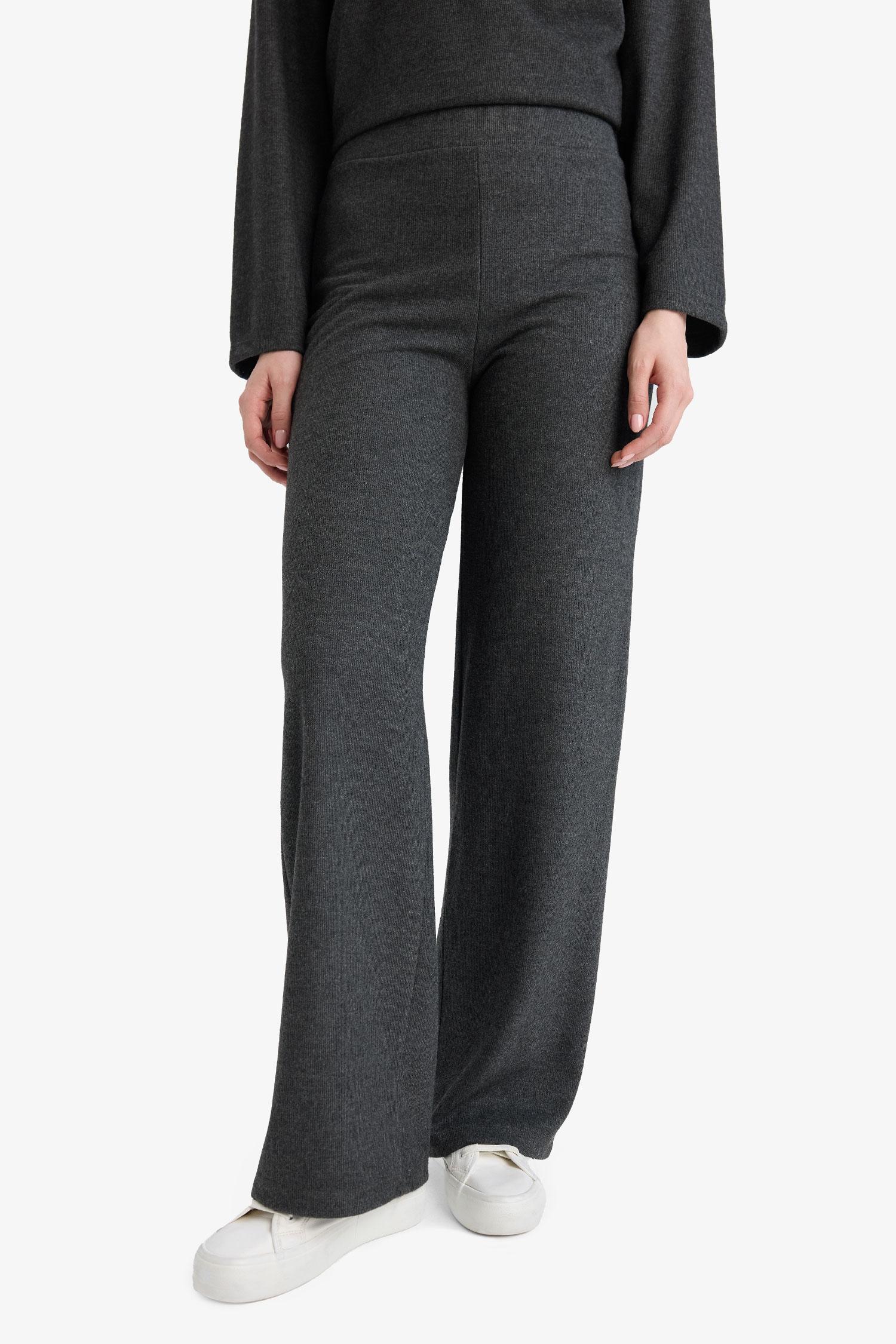 DeFacto Wide Leg Selanik Kumaş Pantolon görsel 4
