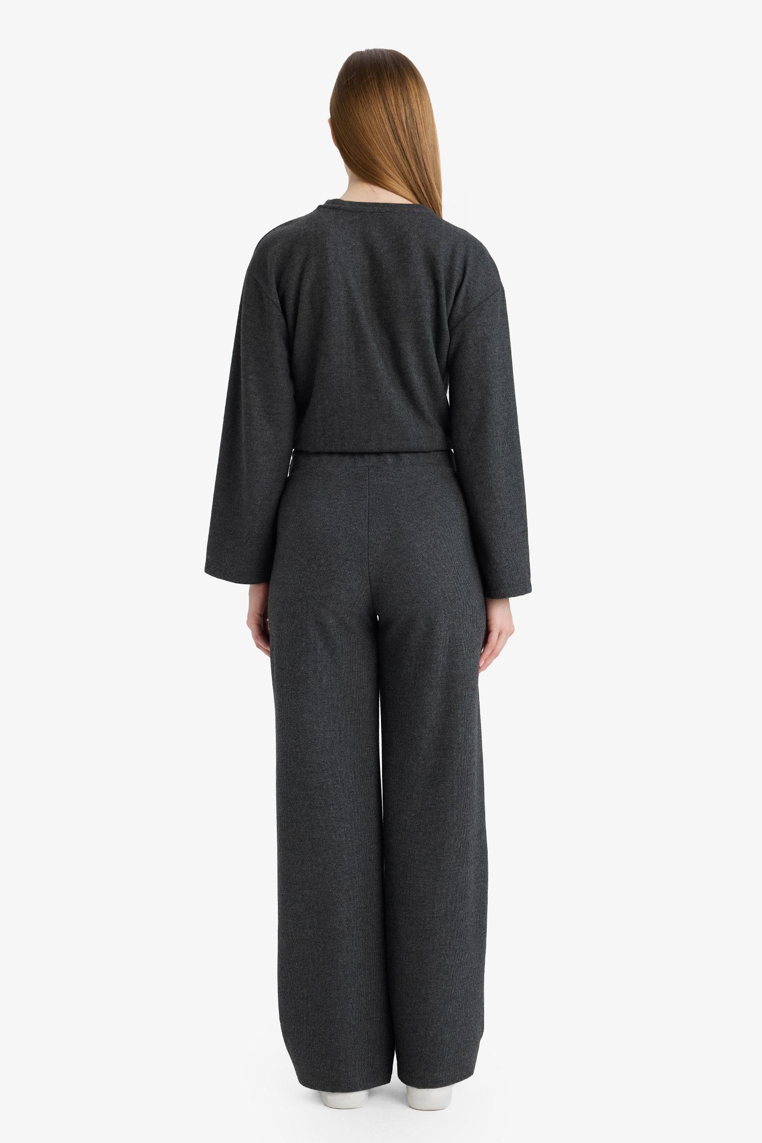 DeFacto Wide Leg Selanik Kumaş Pantolon görsel 5