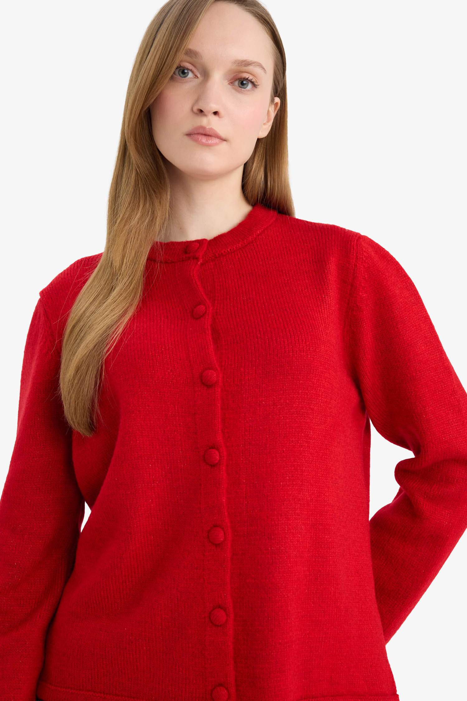 Regular Fit Crew Neck Knitwear Cardigan