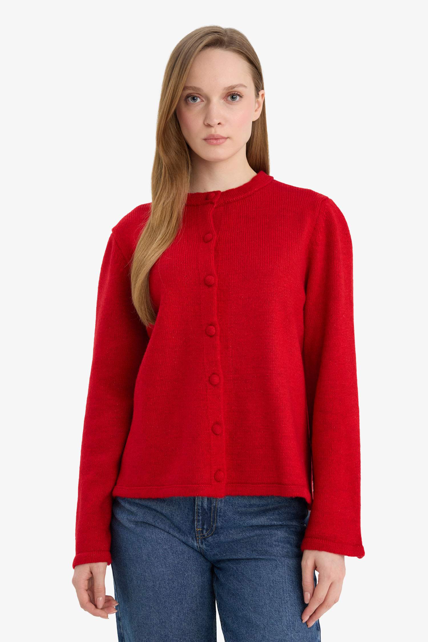 Regular Fit Crew Neck Knitwear Cardigan