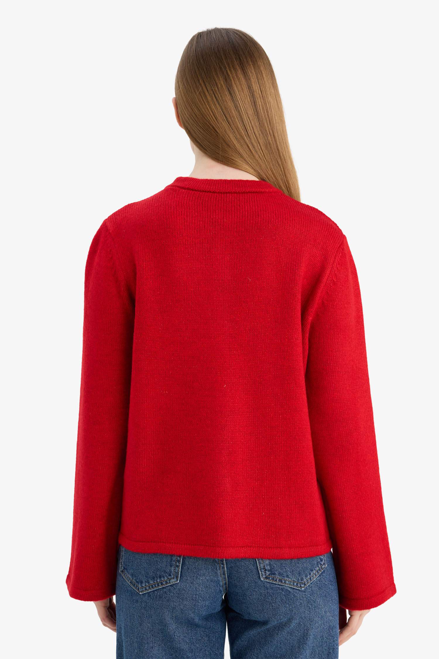 Regular Fit Crew Neck Knitwear Cardigan