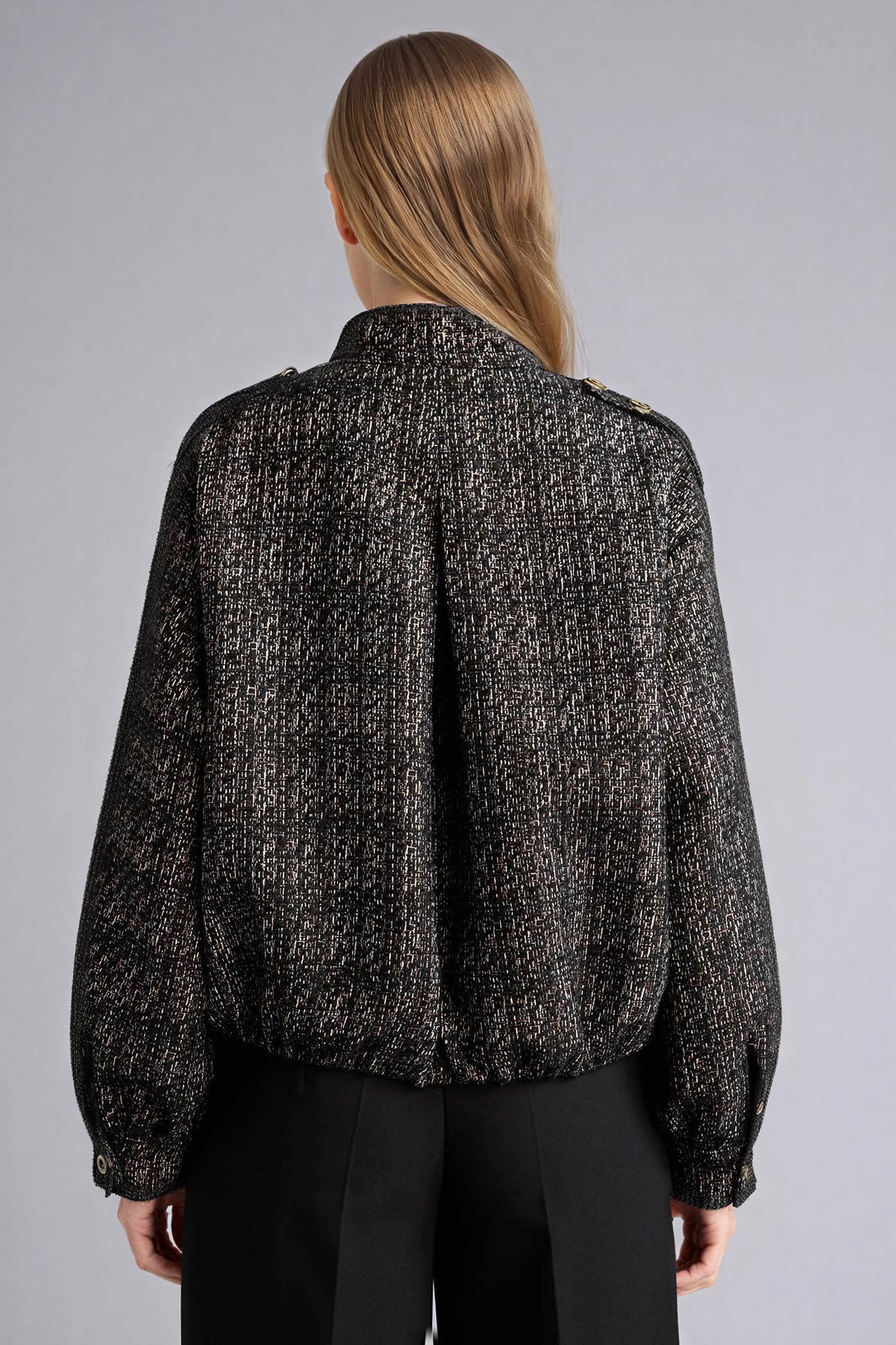 DeFacto Dik Yaka Tweed Ceket görsel 8
