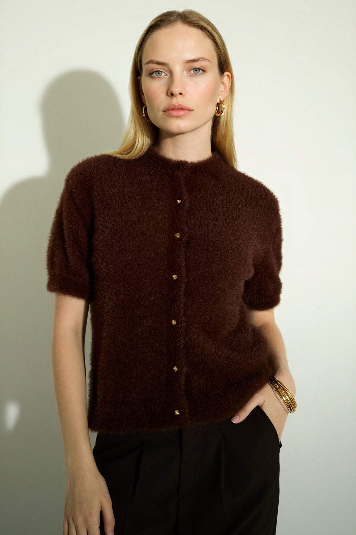 Regular Fit Crew Neck Knitwear Cardigan