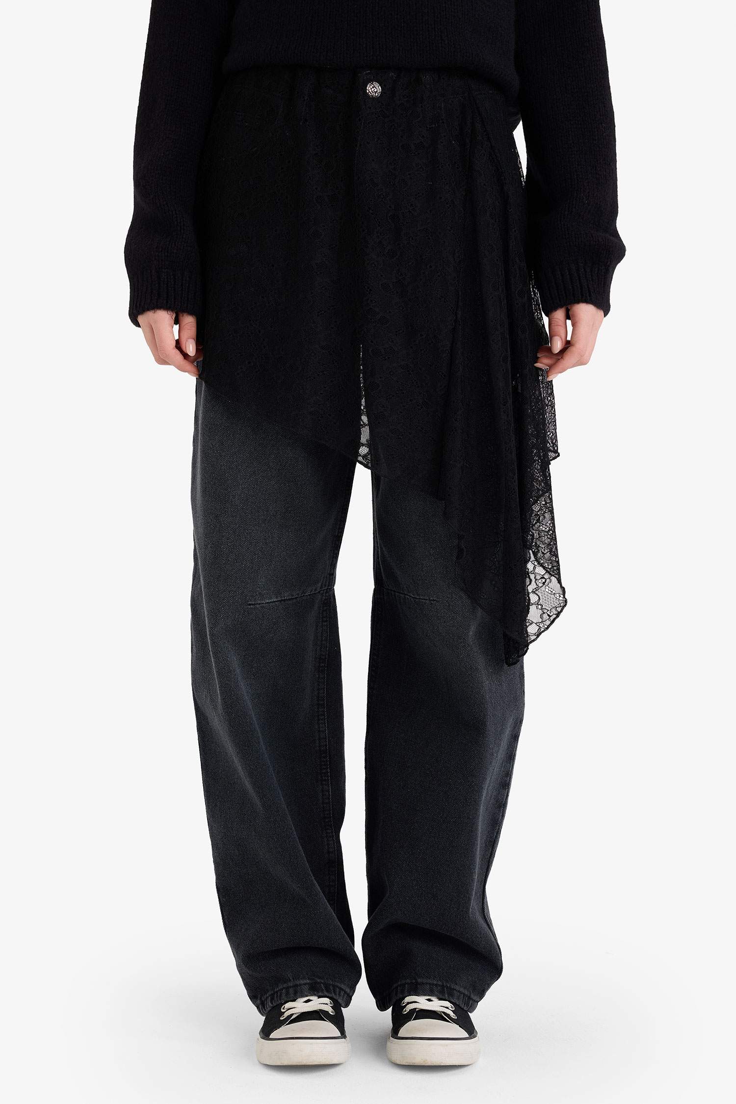 A-Line Normal Waist Lace Mini Skirt