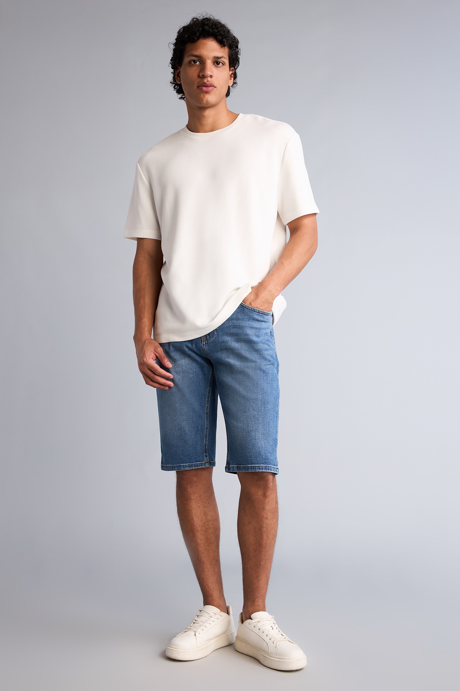 DeFacto Regular Fıt Bermuda Jean Şort