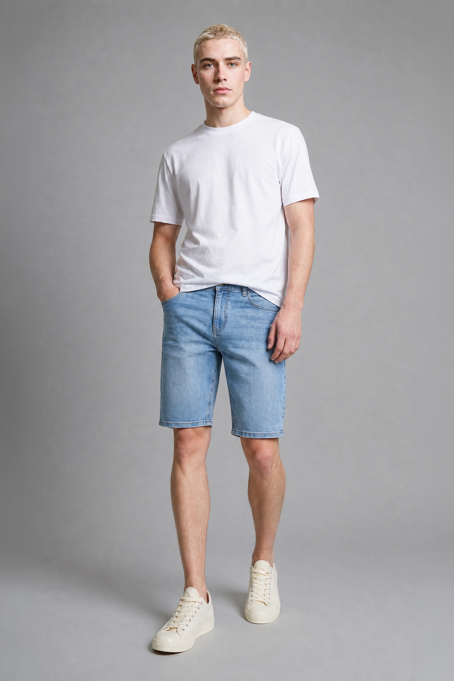 DeFacto Regular Fit Pamuklu Jean Bermuda Şort