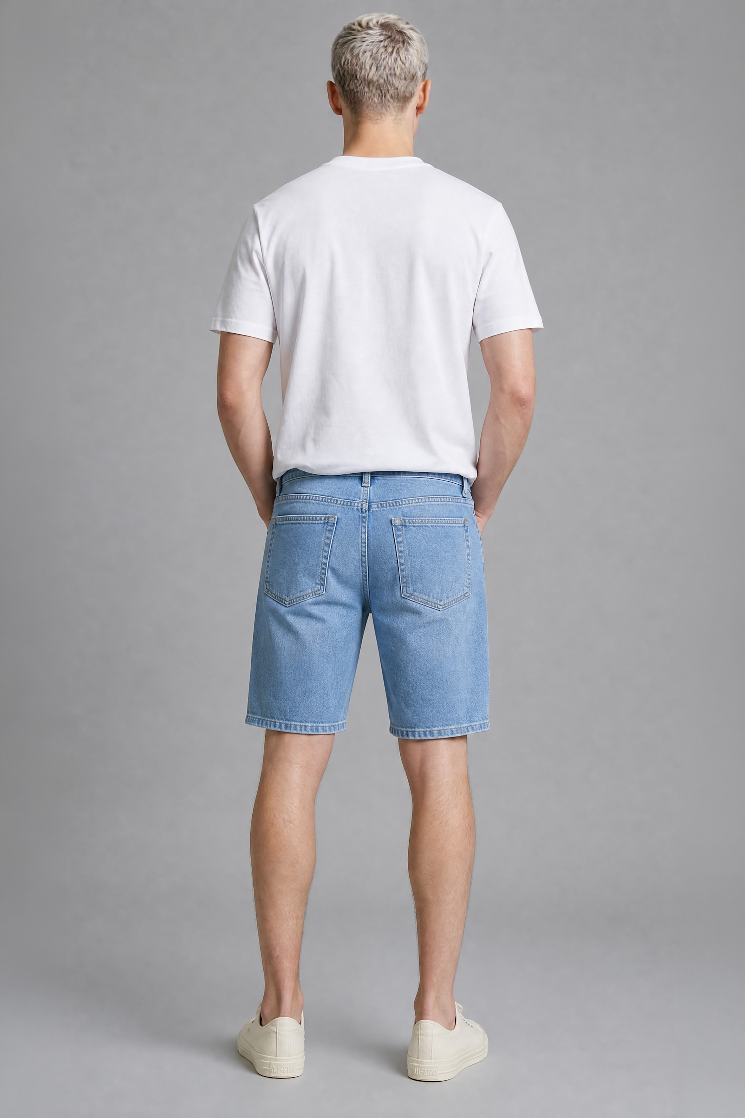 DeFacto Regular Fit Pamuklu Jean Bermuda Şort görsel 3
