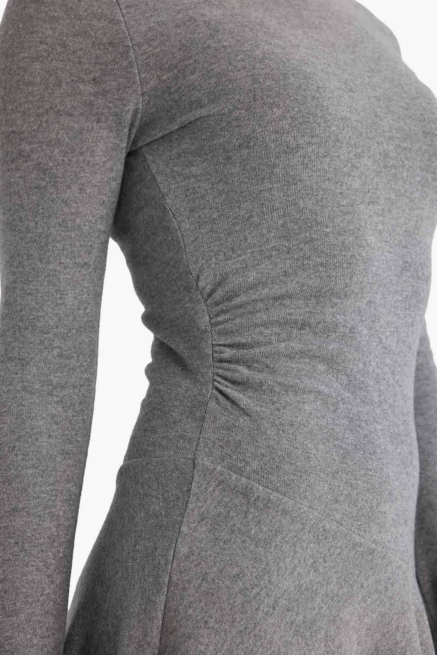 Crew Neck Long Sleeve Mini Dress