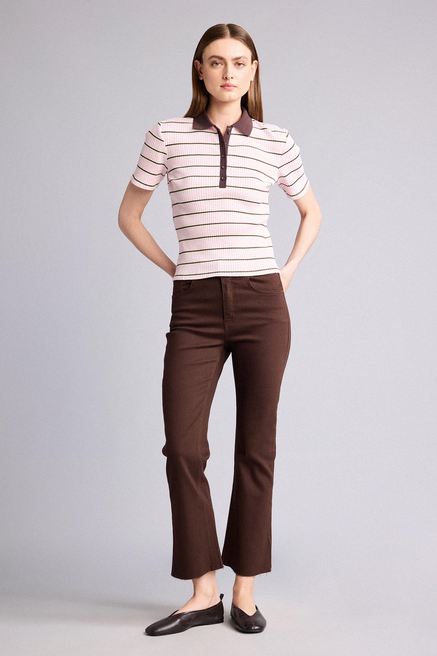 DeFacto Slim Fit Çizgili Polo Tişört görsel 2