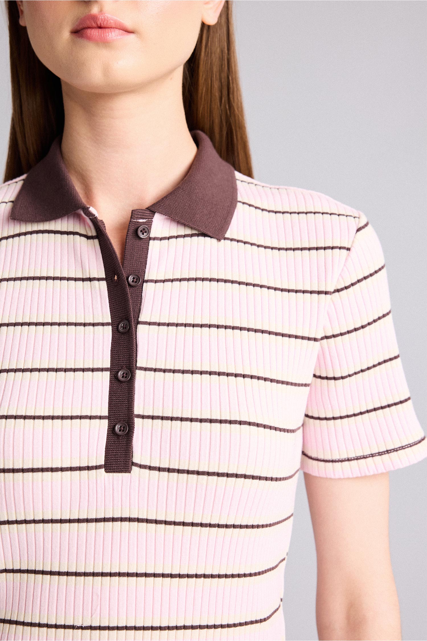 DeFacto Slim Fit Çizgili Polo Tişört görsel 4