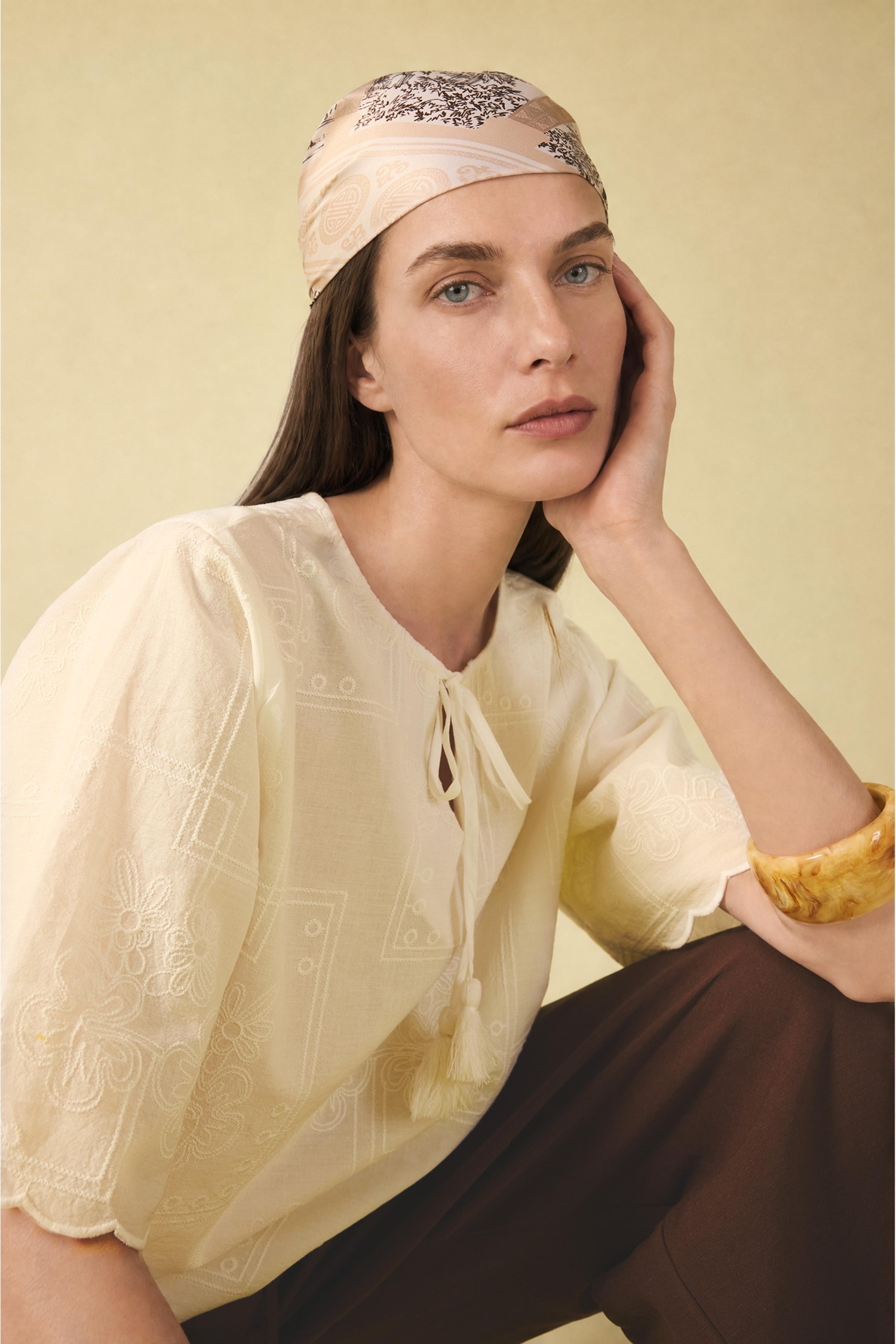 DeFacto %100 Pamuk Relaxed Fit Kısa Kollu Vual Bluz