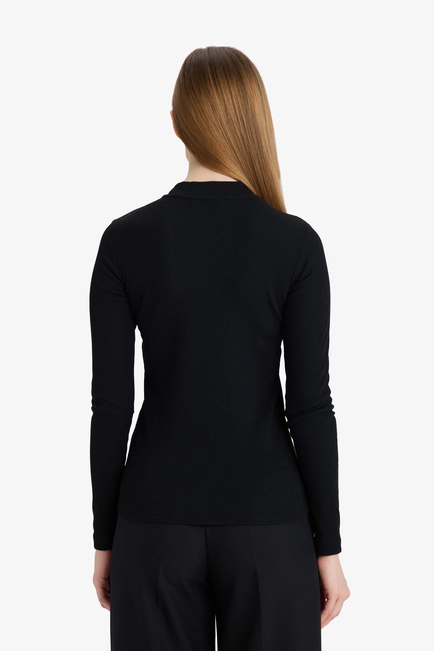 Slim Fit Dar Kesim Uzun Kollu Tunik