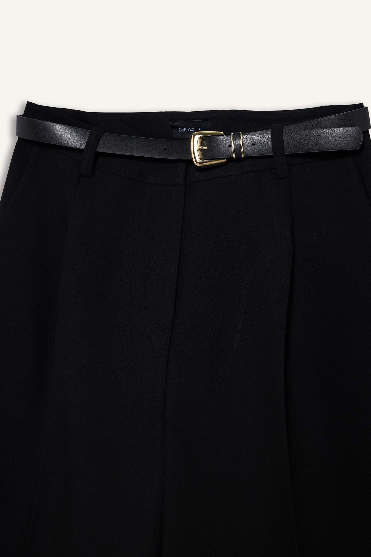 Straight Fit Yüksek Bel Düz Paça Pantolon