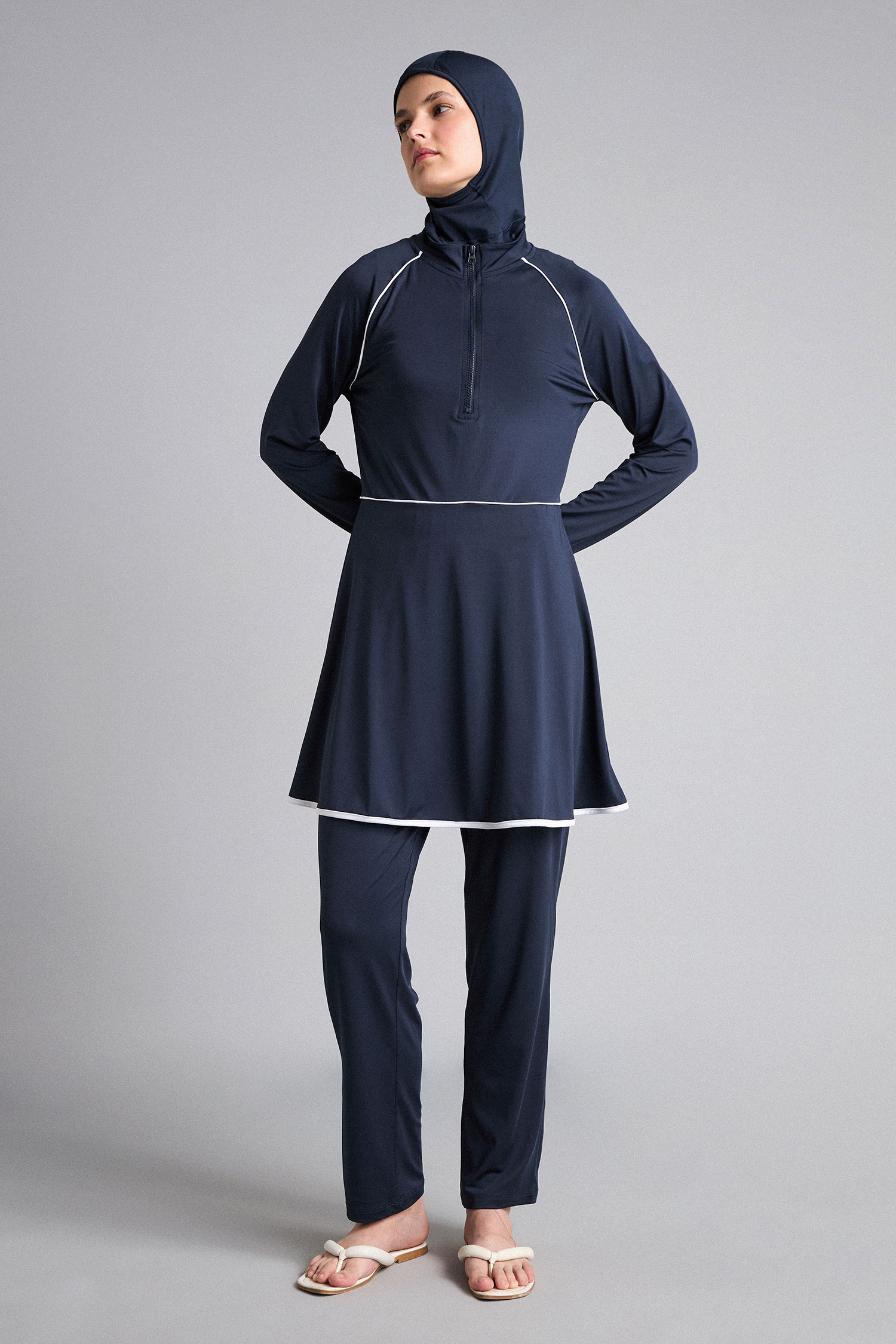 DeFacto Su İtici Regular Fit 4'lü Burkini Mayo görsel 2