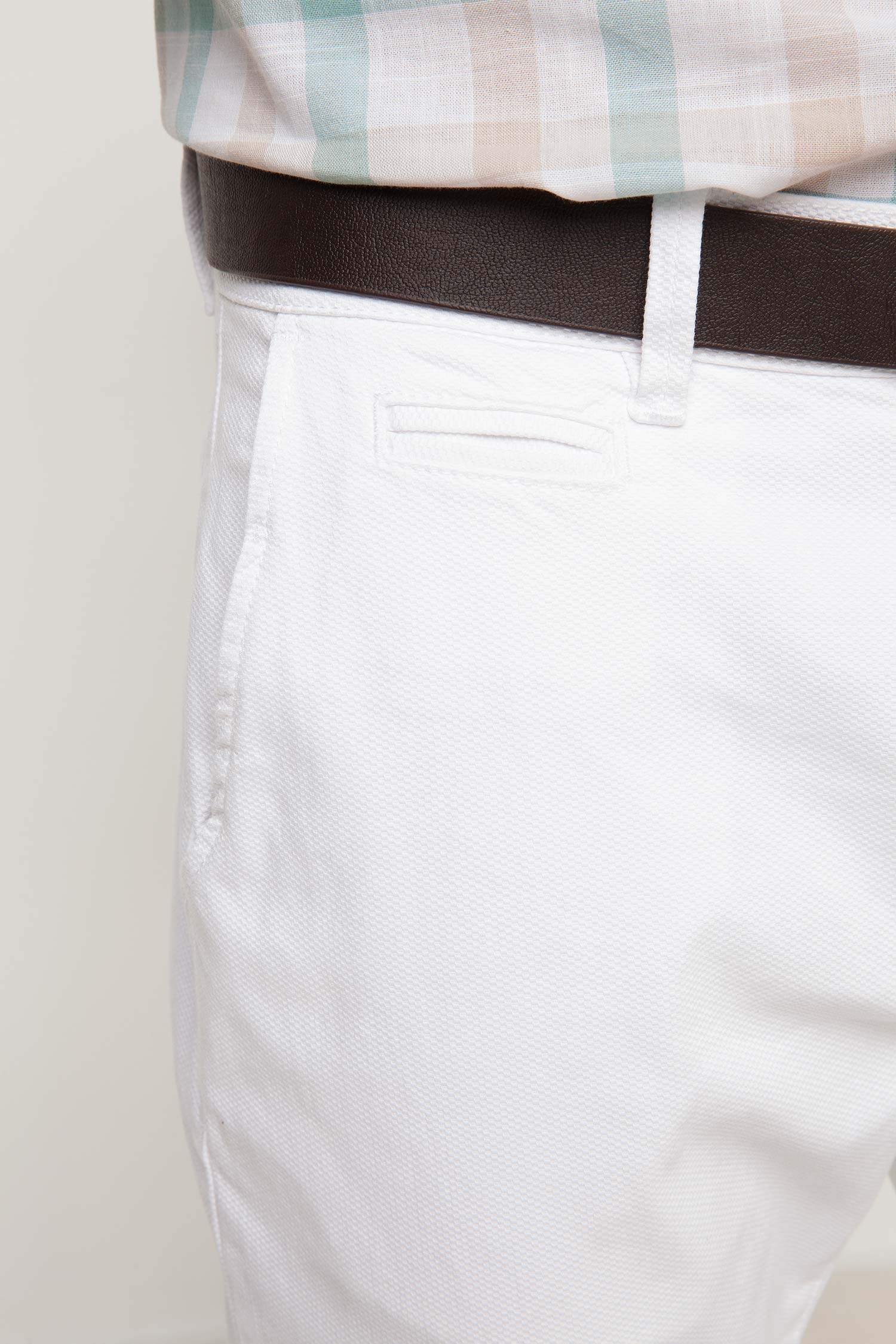 Defacto Paco Slim Fit Kemerli Chino Pantolon. 4