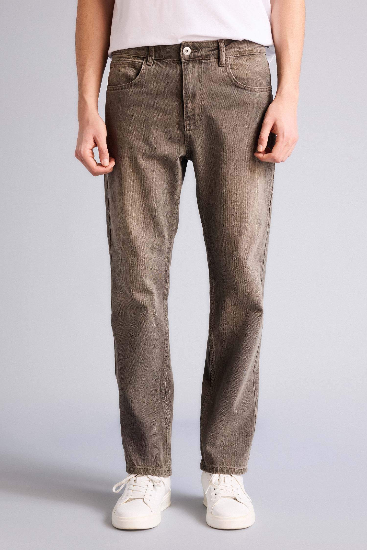 Yumuşak Dokulu Straight Fit Jean Pantolon