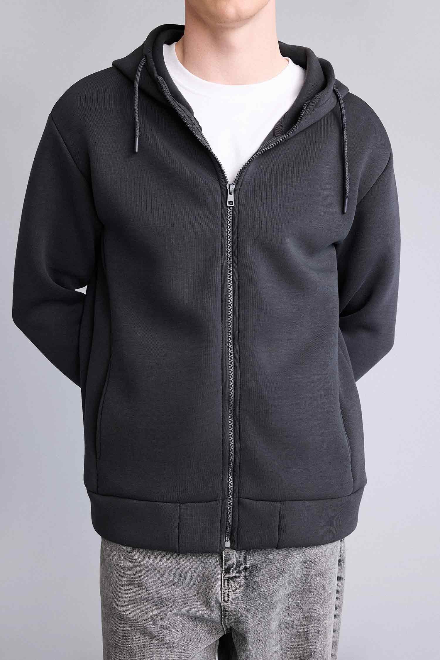 DeFacto Pamuklu Regular Fit Kapüşonlu Sweatshirt görsel 4