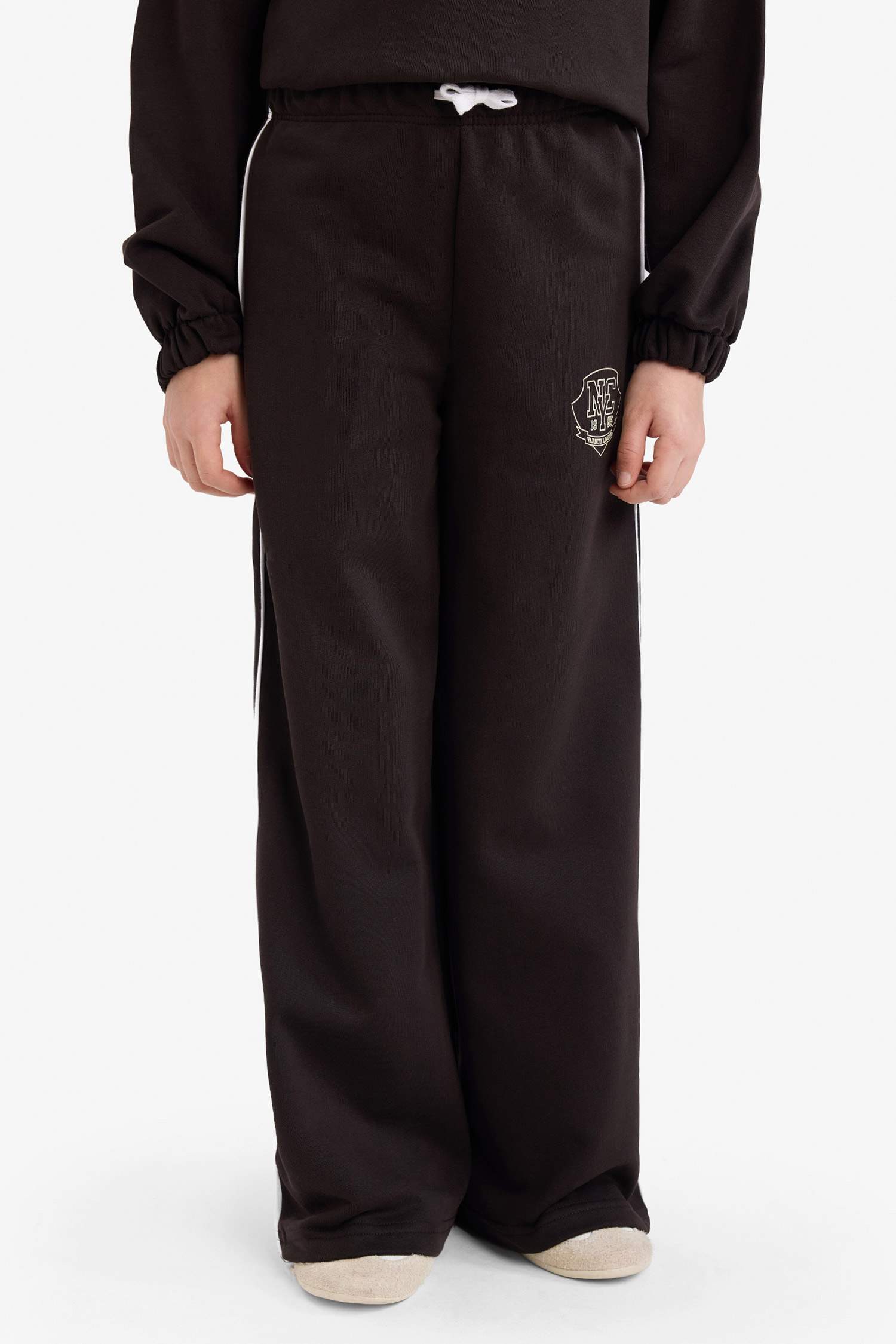 Kız Çocuk 2'li Takım Baskılı Sweatshirt Eşofman Altı