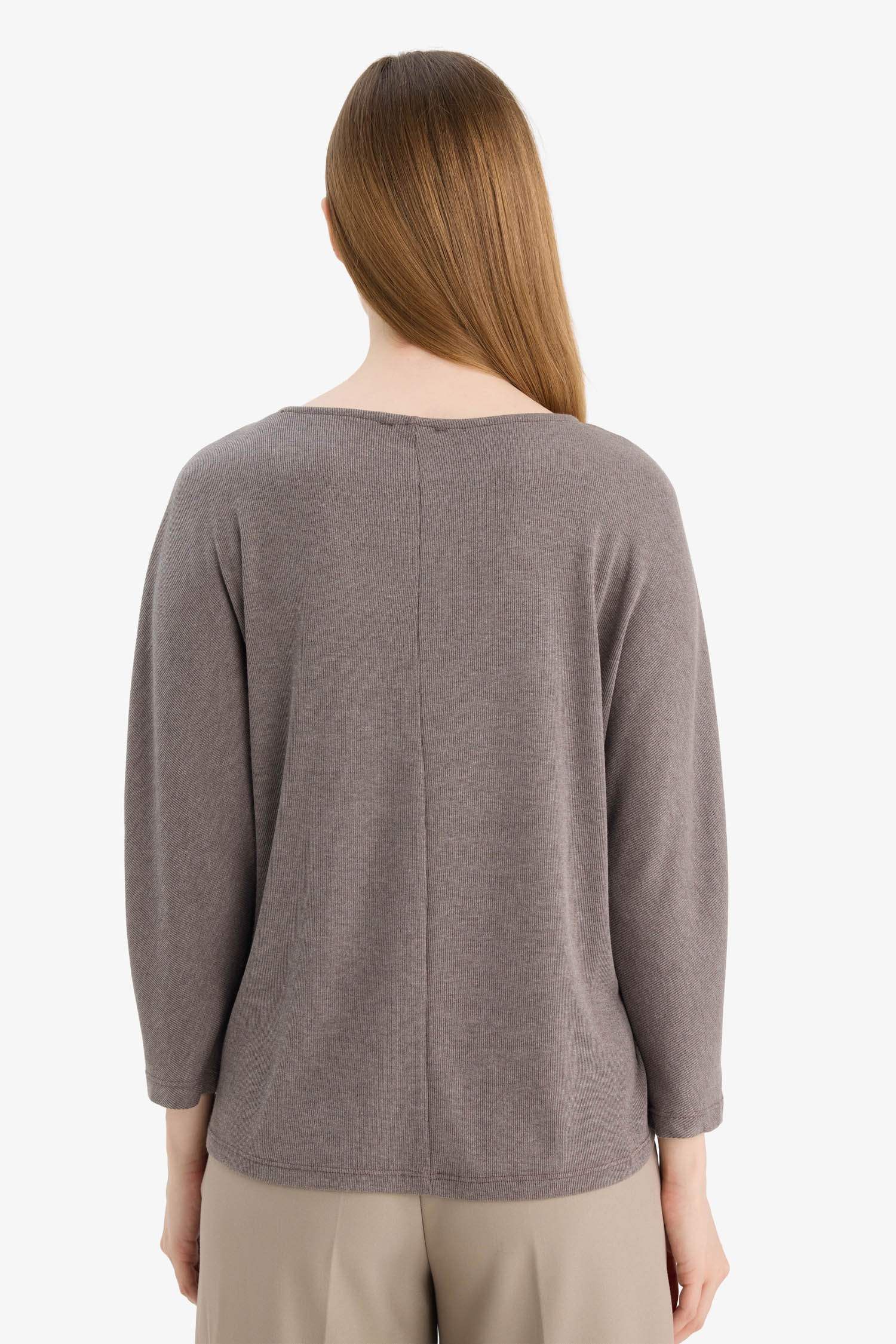 Boat Neck Long Sleeve T-Shirt