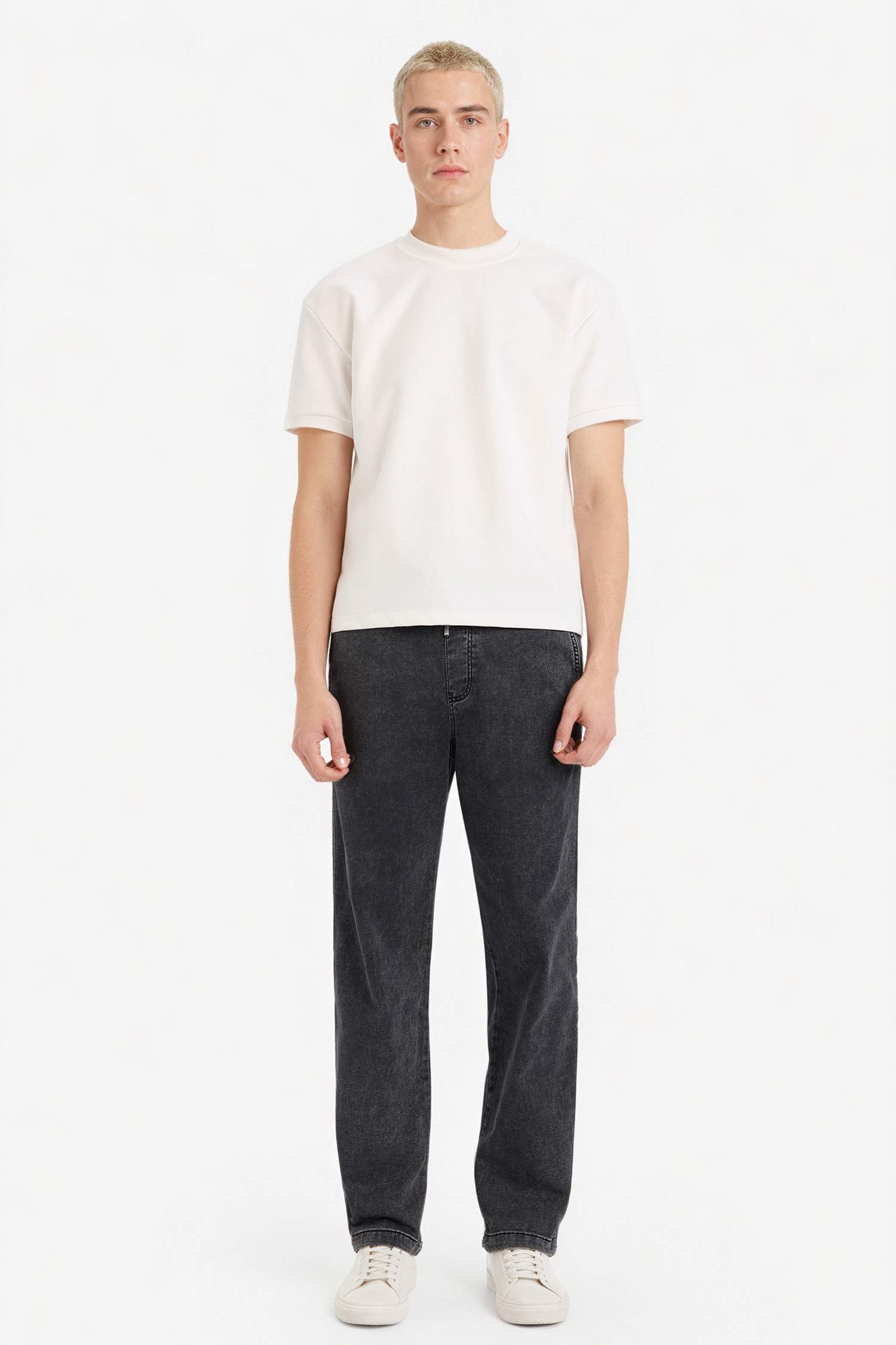 بنطرون جينز وايد ليج برجل واسع ملمس ناعم