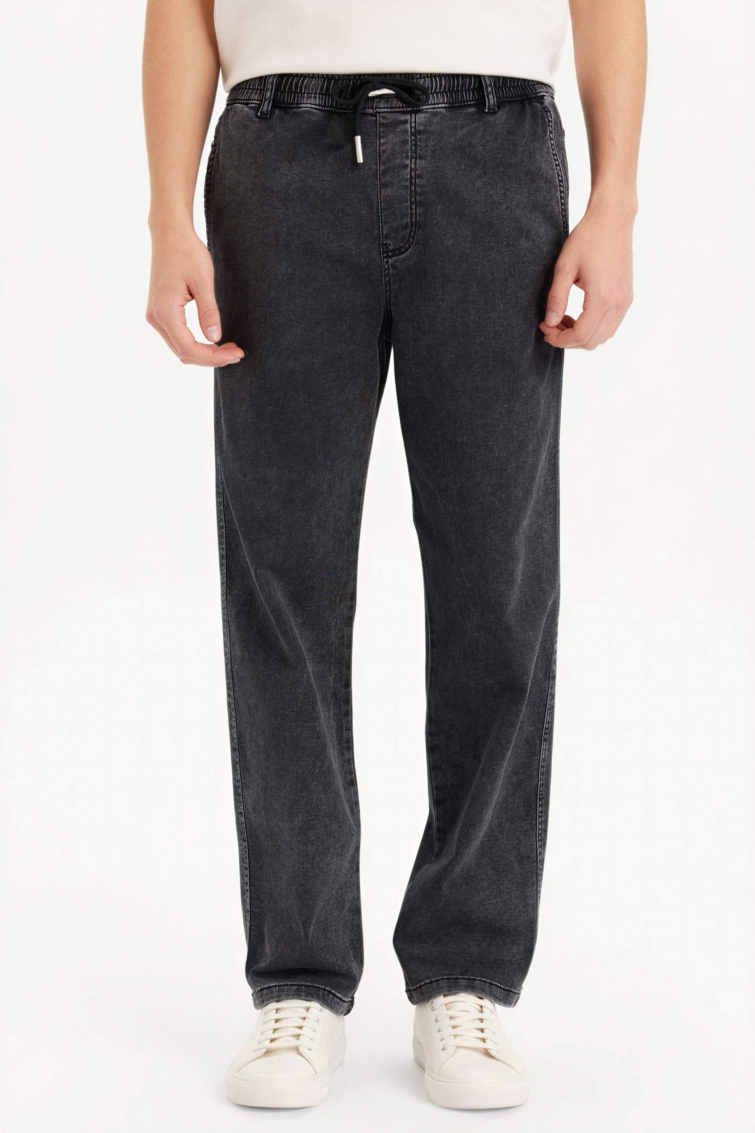 بنطرون جينز وايد ليج برجل واسع ملمس ناعم