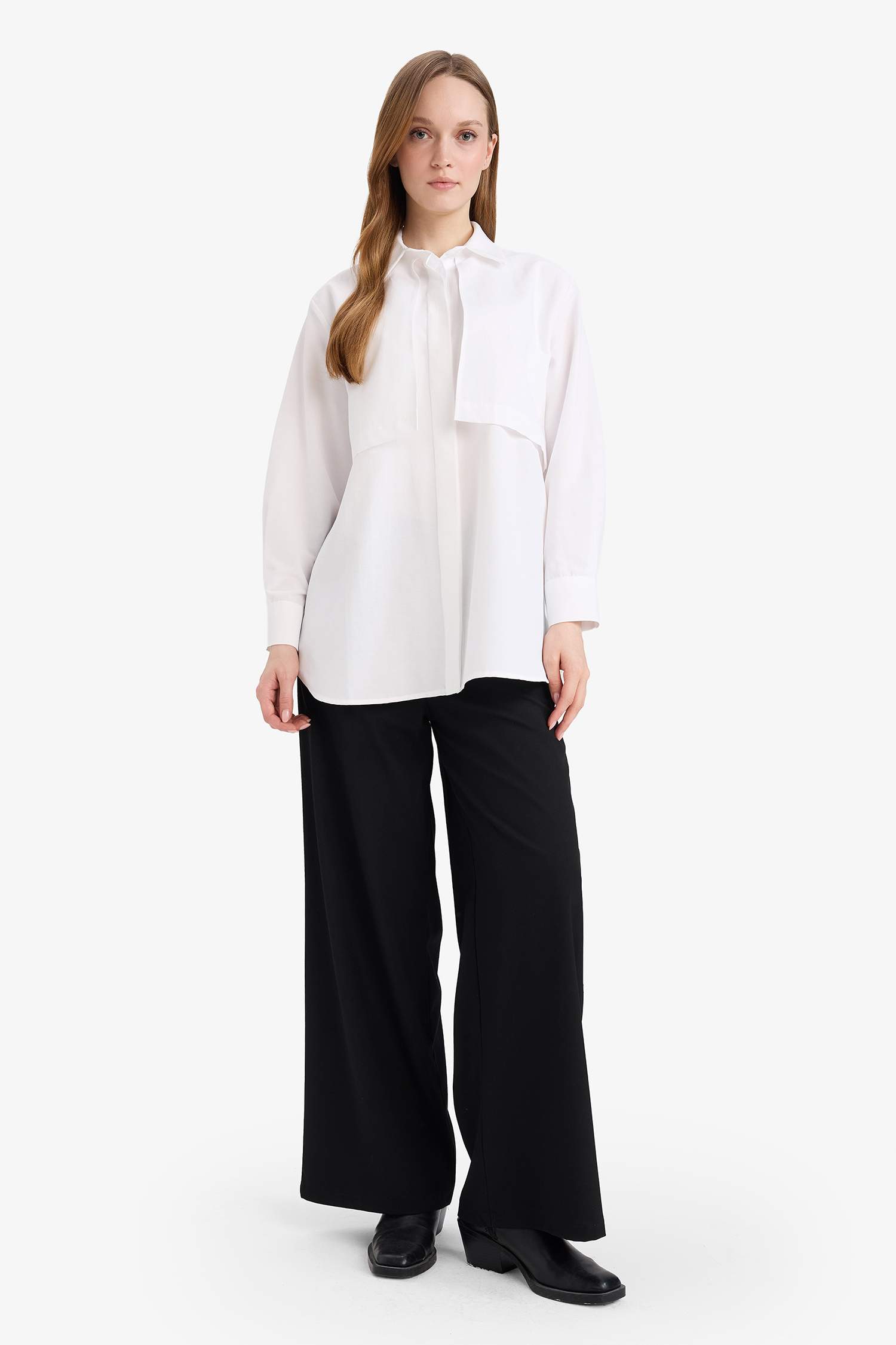 Regular Fit Poplin Uzun Kollu Tunik