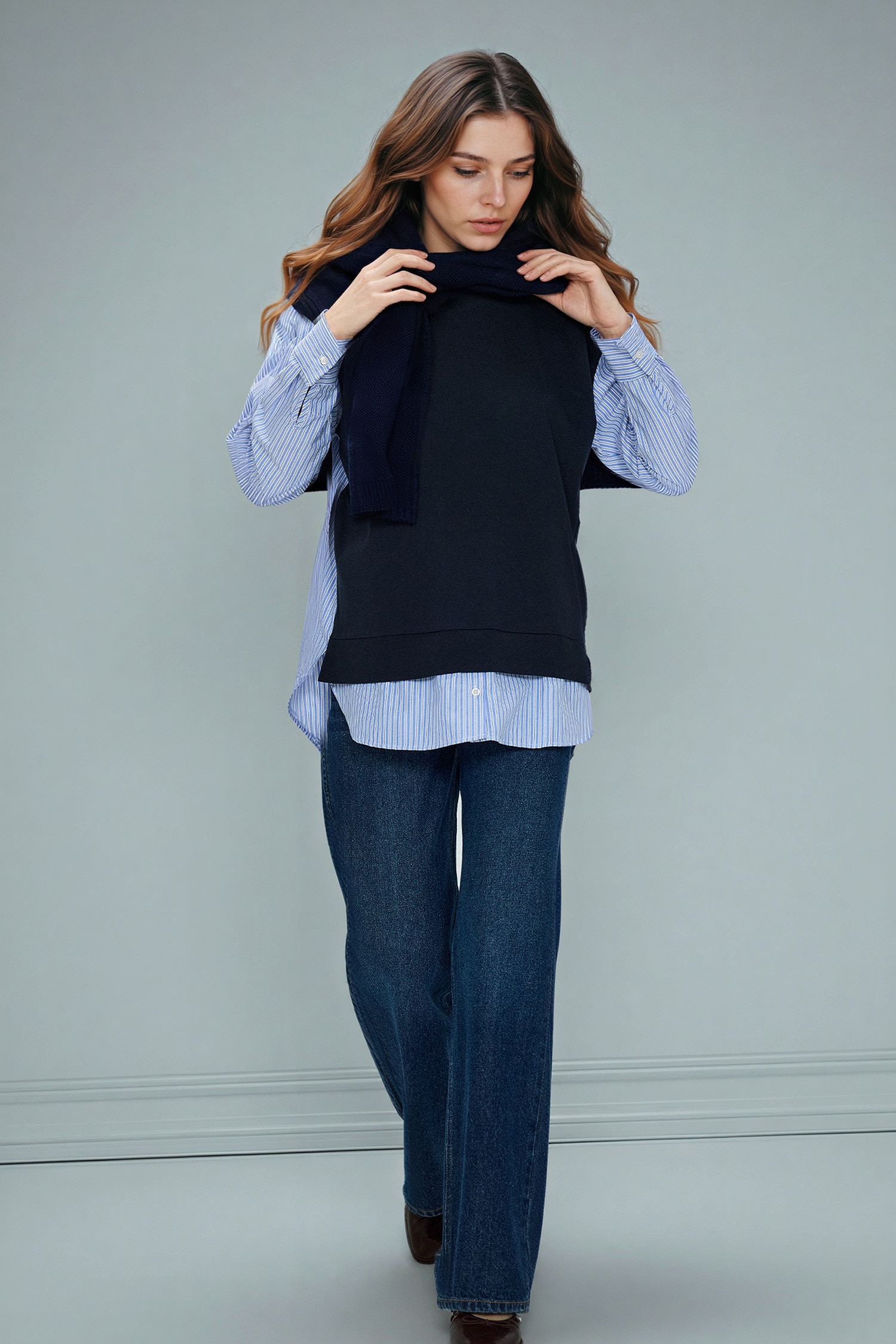 DeFacto Regular Fit Sweatshirt Kumaş Tunik görsel 2