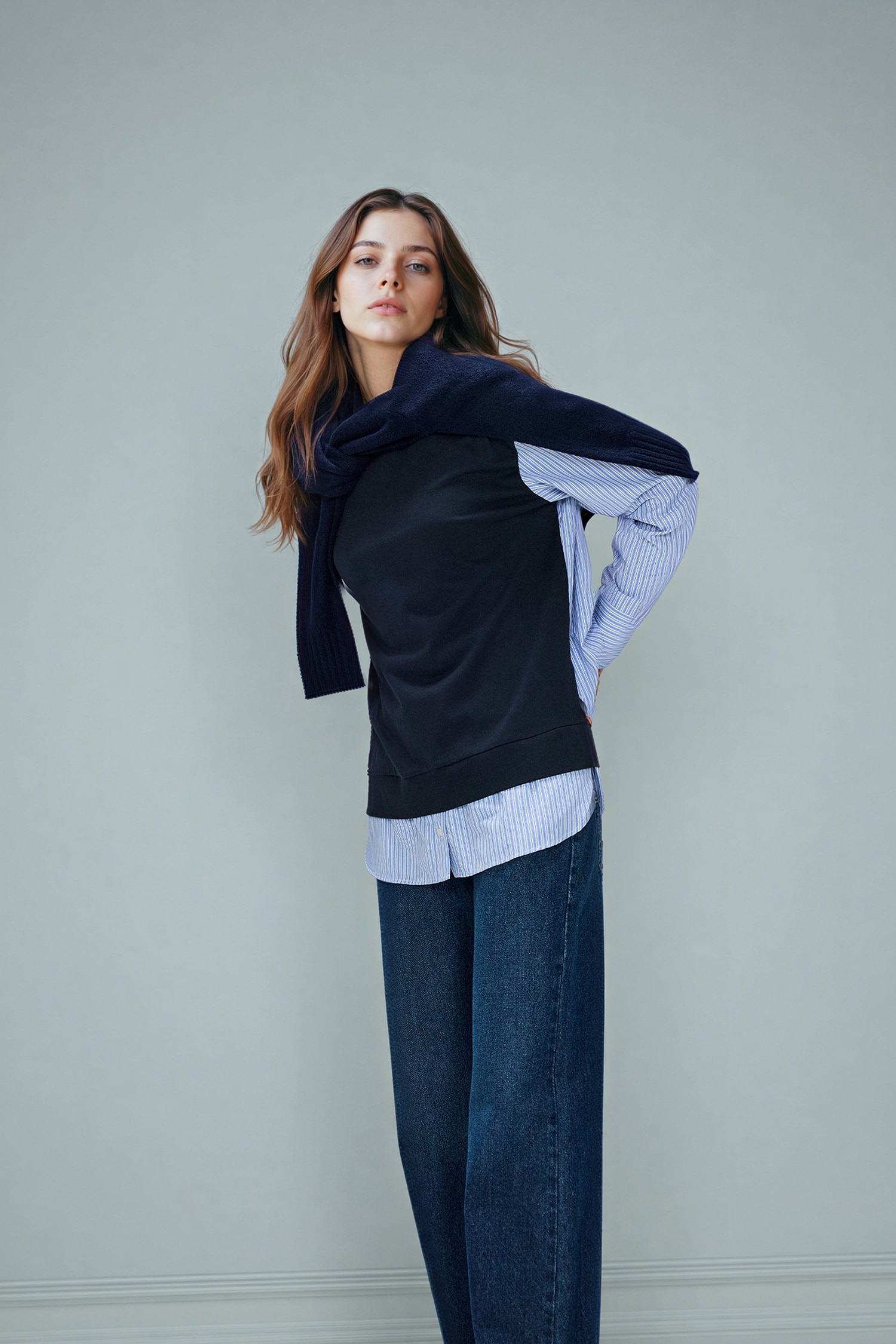 DeFacto Regular Fit Sweatshirt Kumaş Tunik görsel 3