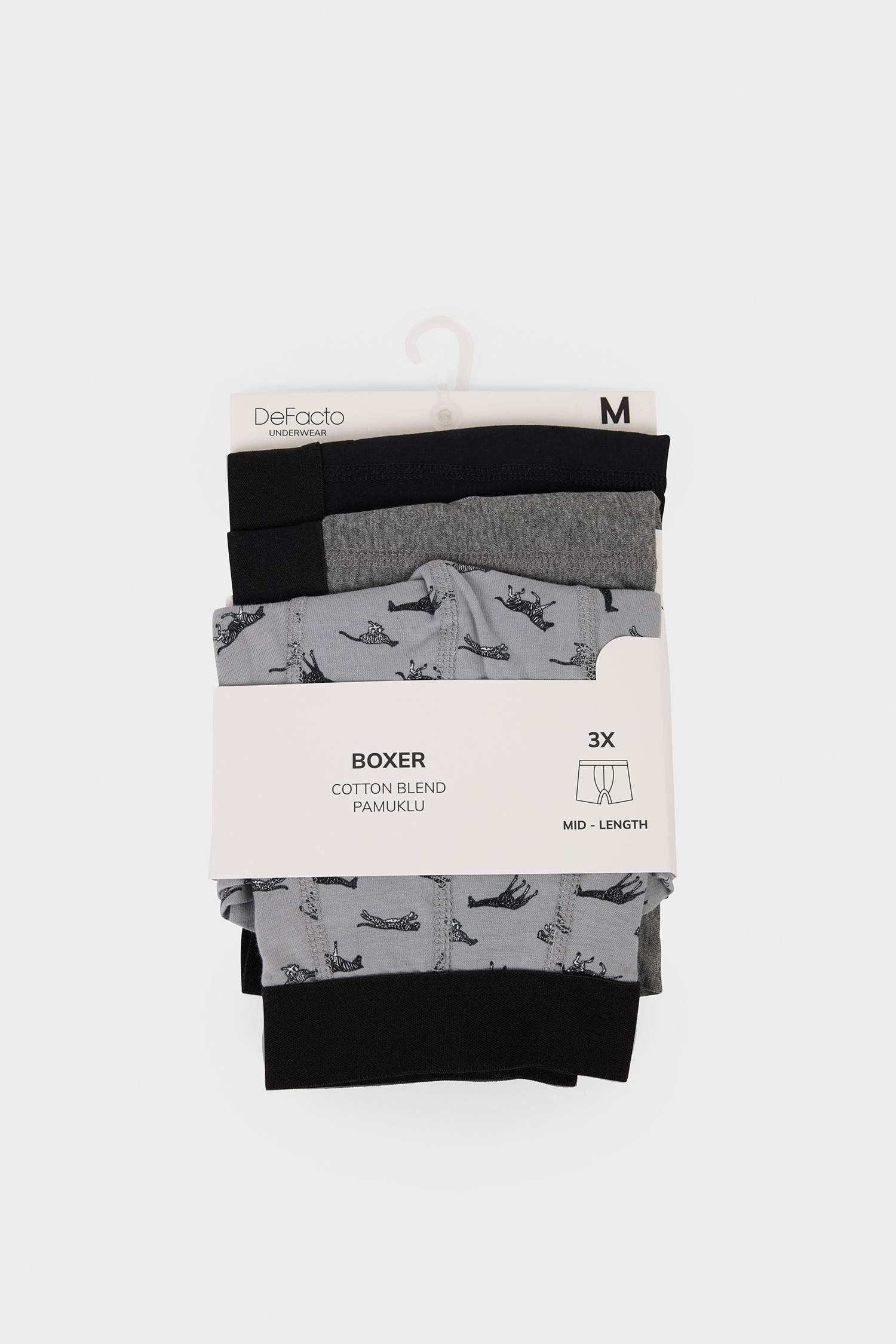 Regular Fıt Hayvan Baskılı 3'lü Boxer