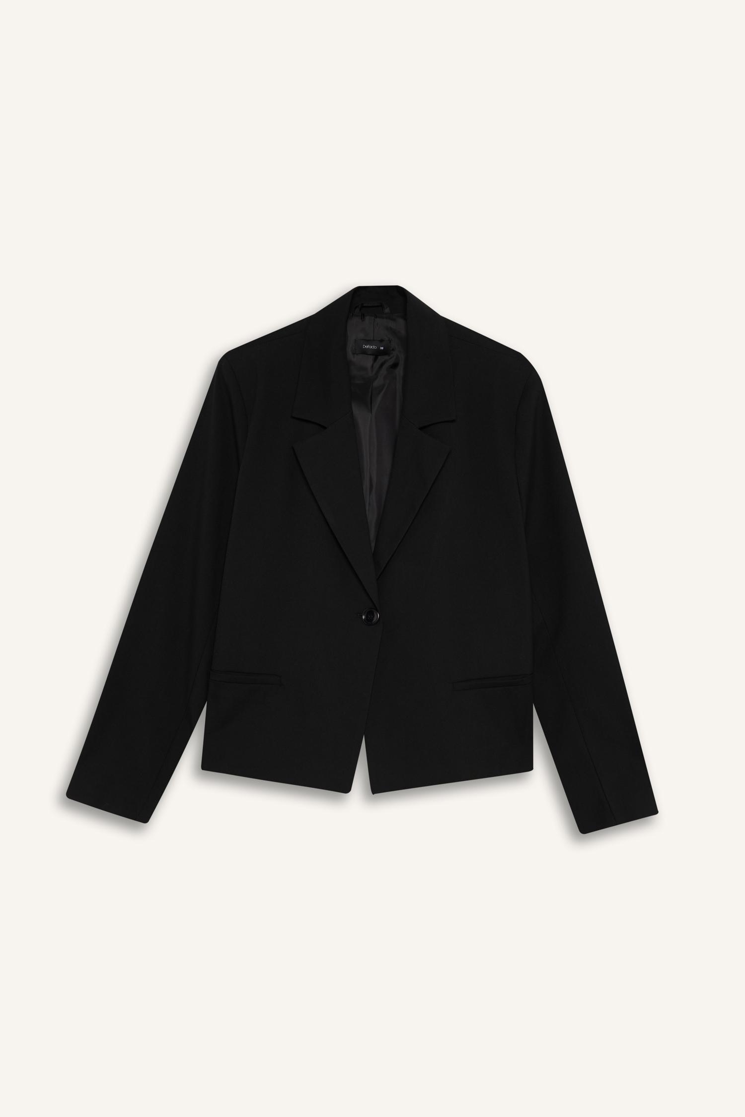 DeFacto Relaxed Fit Blazer Ceket görsel 6