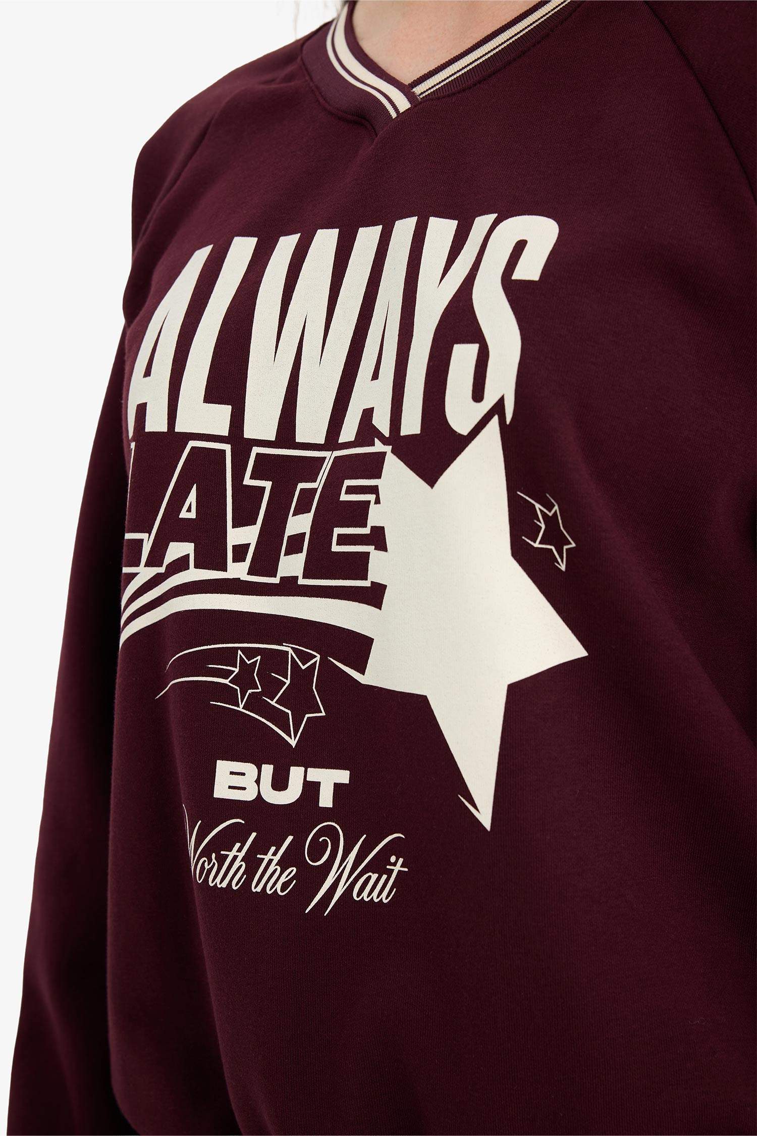 Oversıze Baskılı Sweatshirt