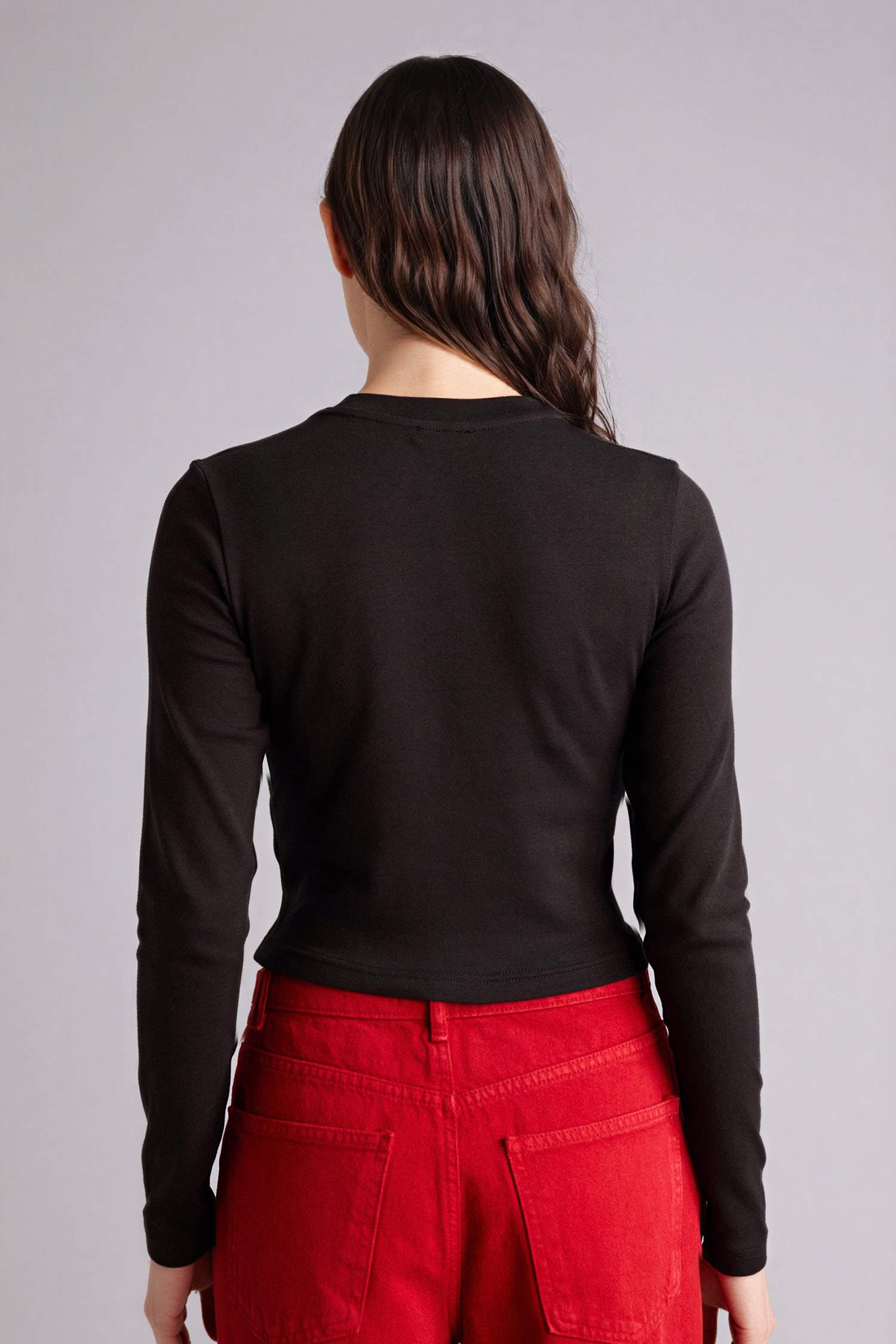 Fıtted Baskılı Ribana Tişört