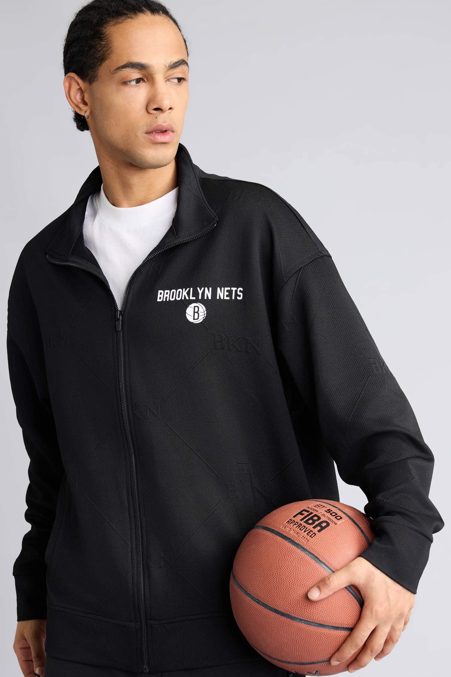 Siyah Erkek NBA Brooklyn Nets Oversıze Hırka 3433347 | DeFacto