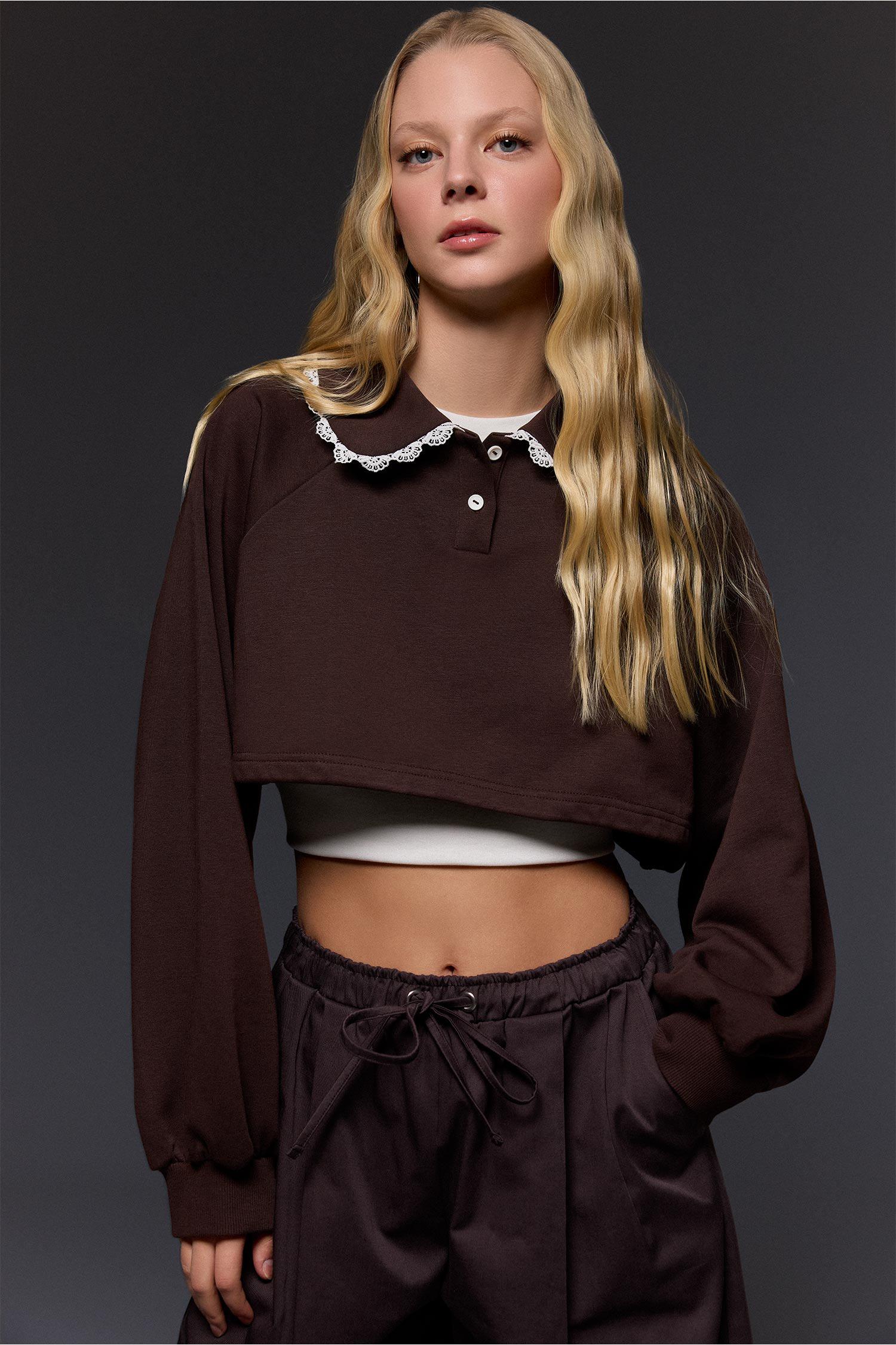 DeFacto Bebe Yaka Sırt Baskılı Sweatshirt görsel 3