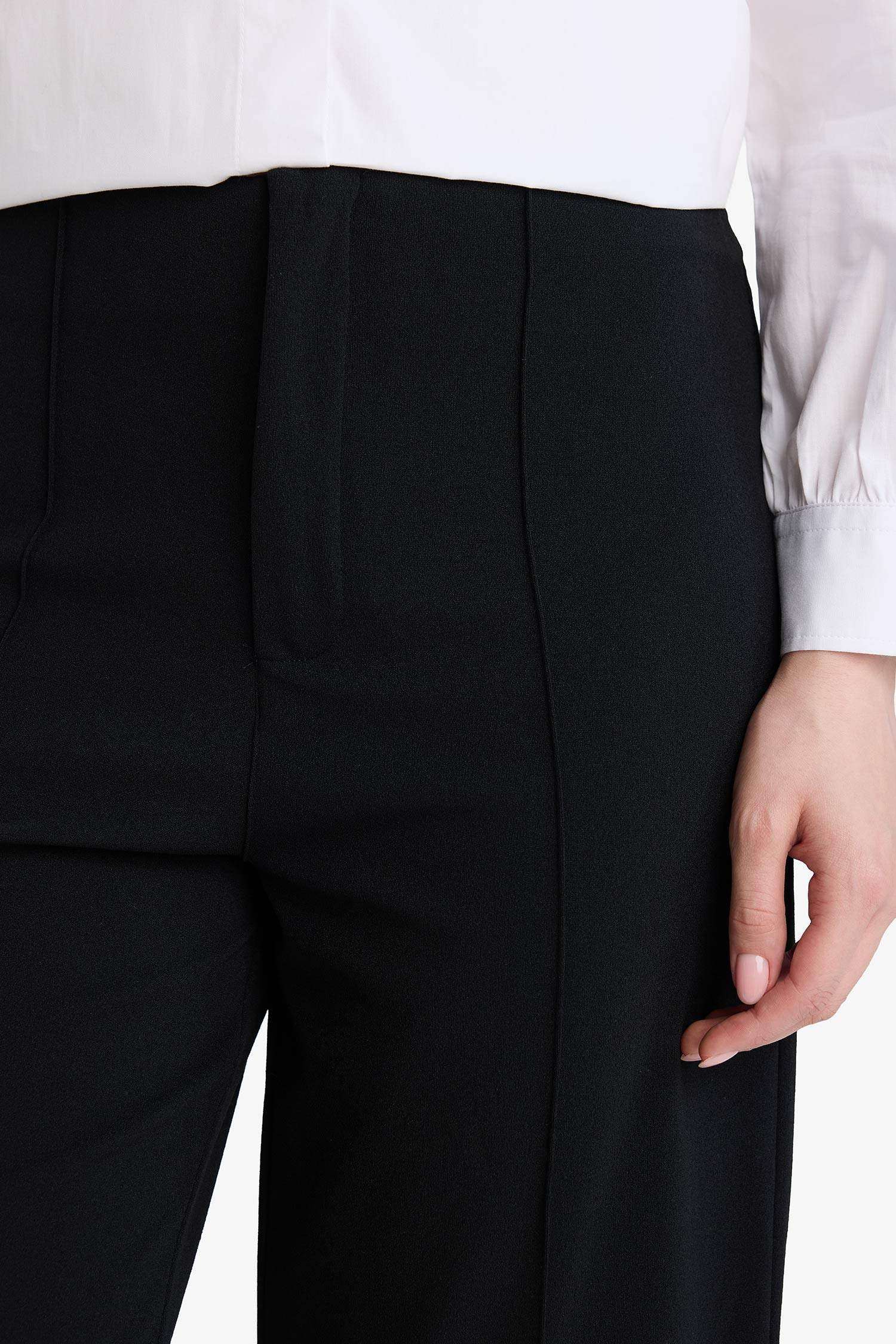 Straight Fit Krep Pantolon