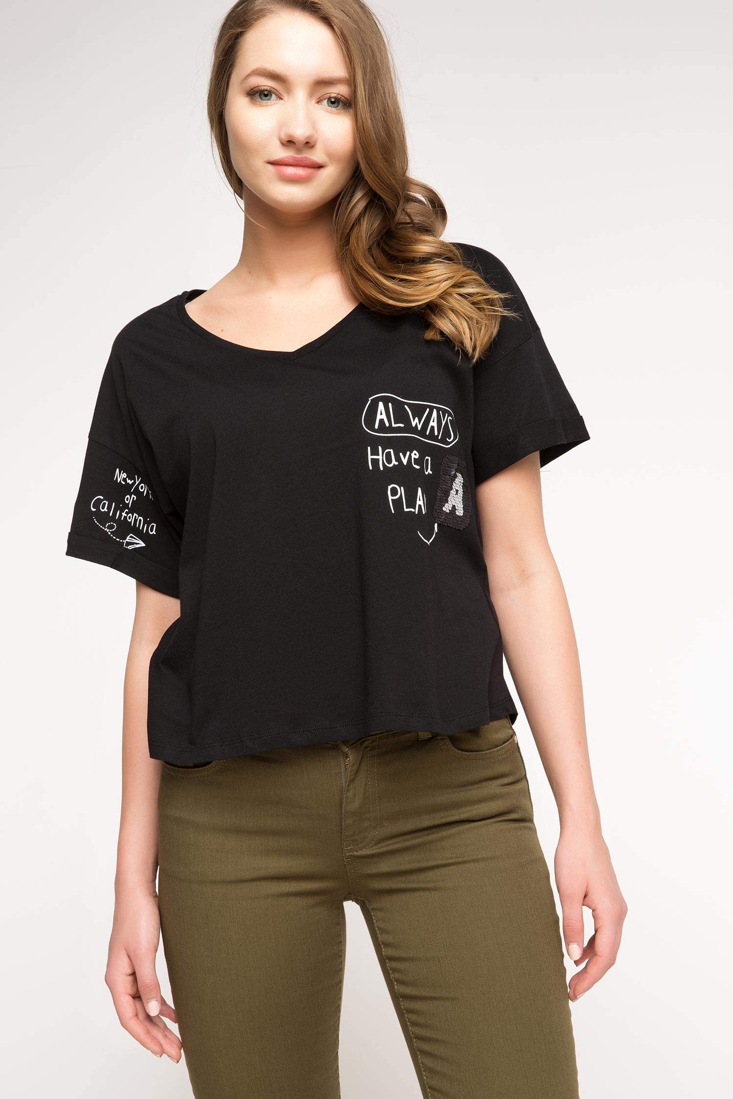 Defacto Baskılı Bluz. 1