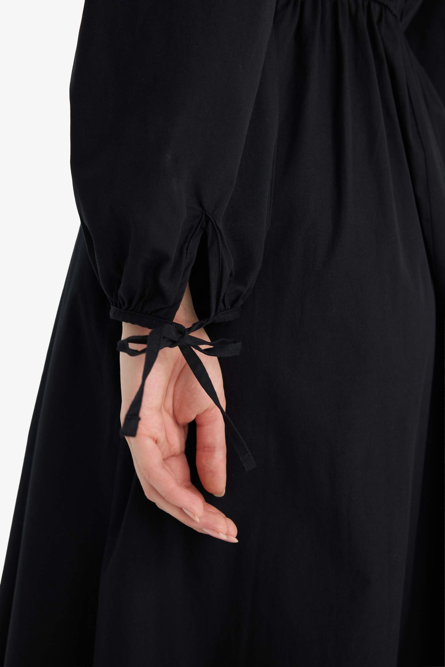 Regular Fit Poplin Midi Elbise