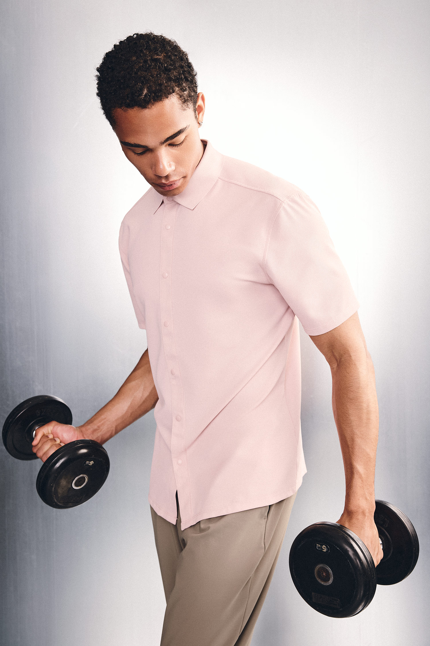 DeFacto Çabuk Kuruyan Slim Fit Kısa kollu Gömlek