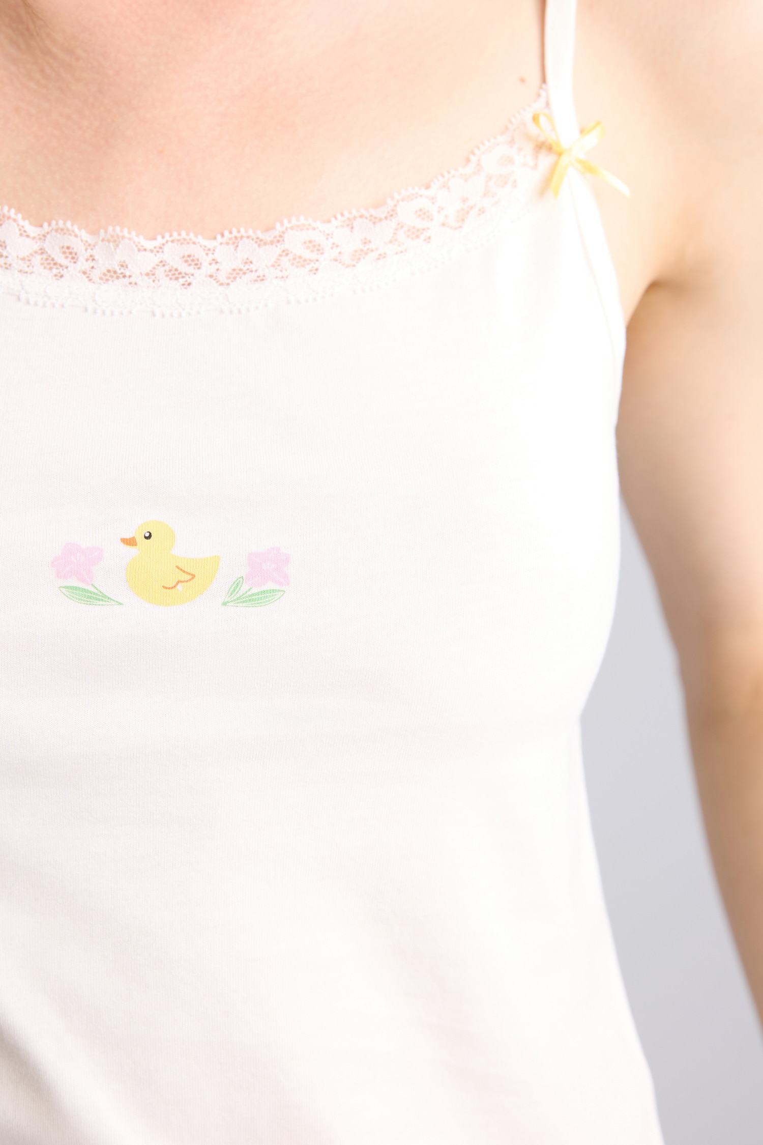 DeFacto Regular Fıt Askılı Üst Kısa Paça Şort Kalp Baskılı Pijama Takımı görsel 4
