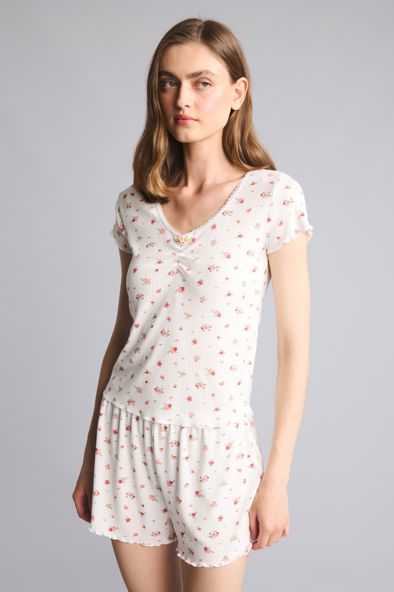 DeFacto Regular Fit Desenli Pijama Takımı görsel 3