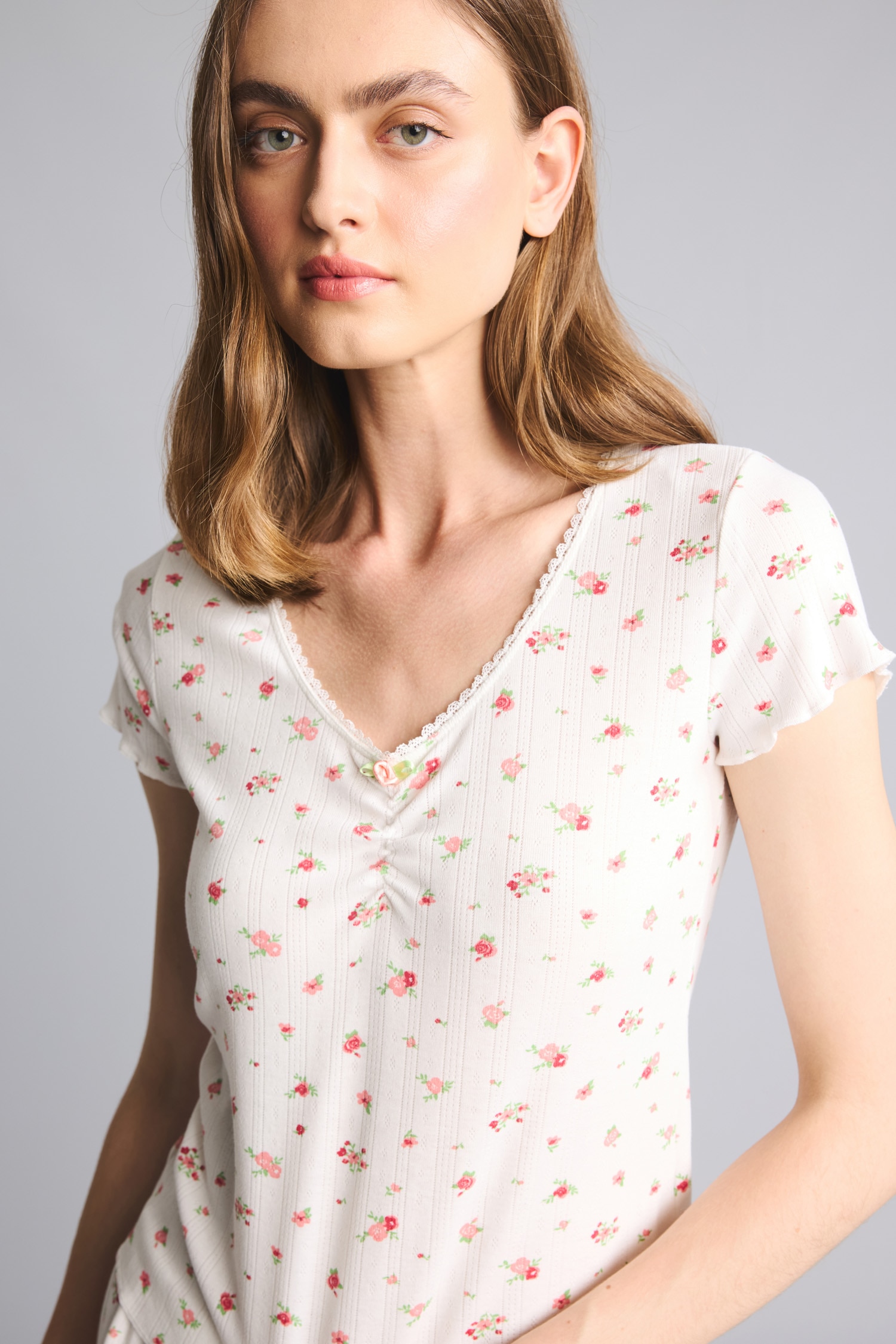 DeFacto Regular Fit Desenli Pijama Takımı görsel 4