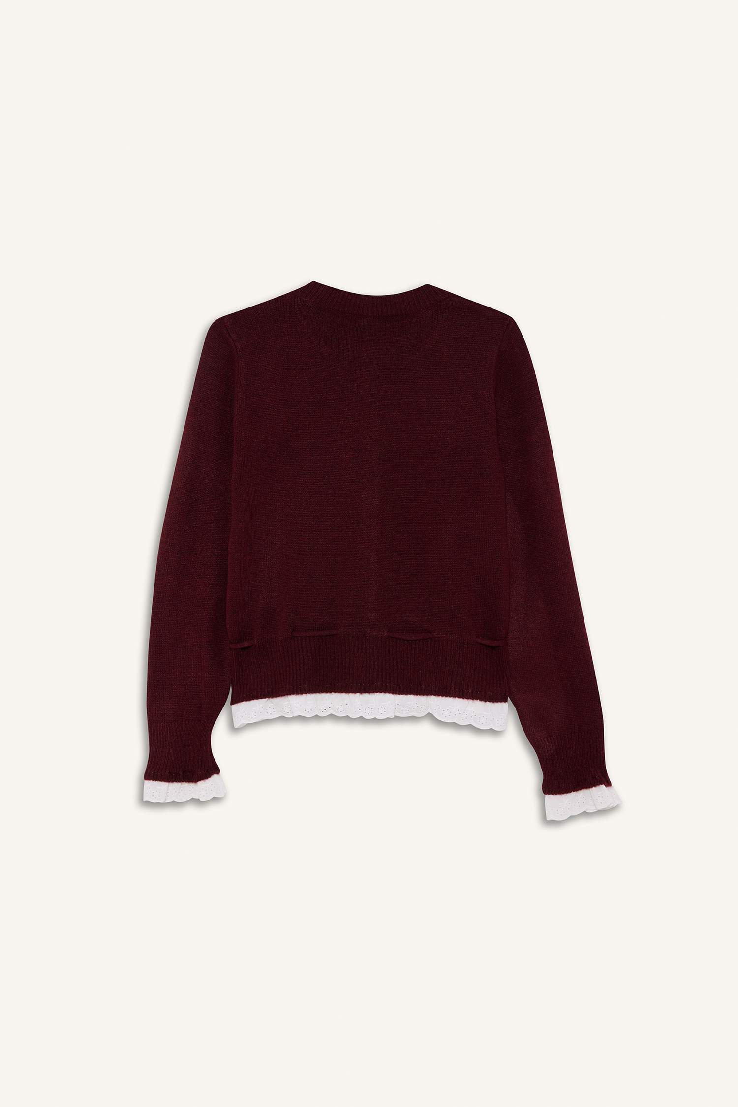 Slim Fit Dar Kesim Bağlama Detaylı Hırka