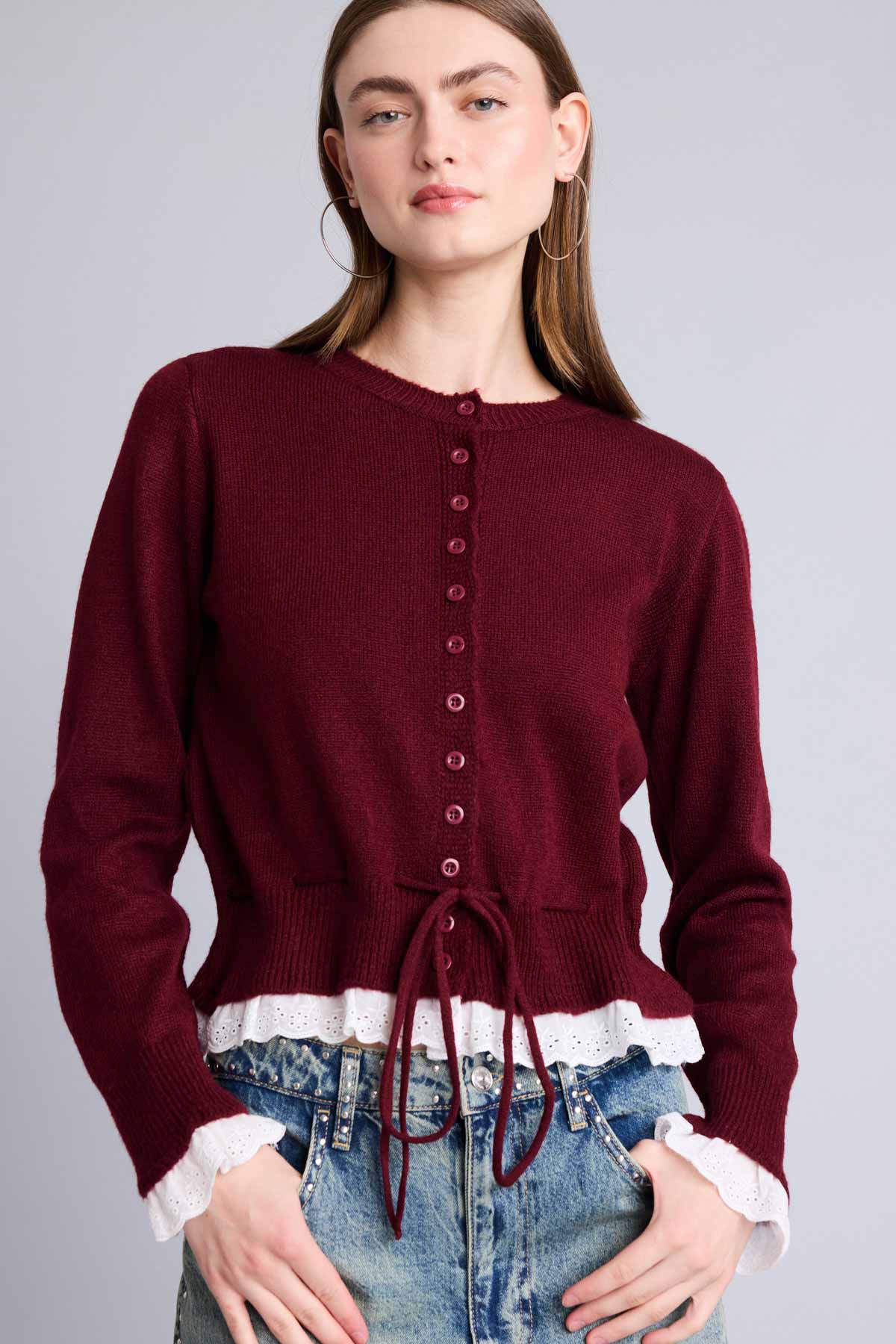 DeFacto Fisto Detaylı Slim Fit Basic Hırka