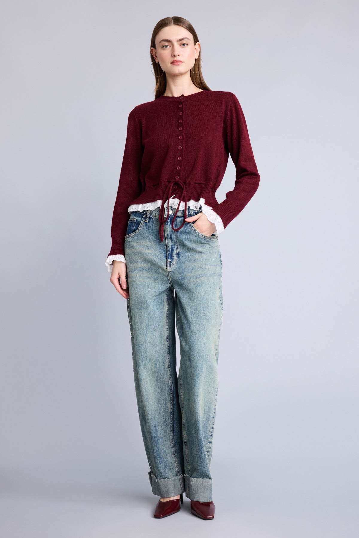 DeFacto Fisto Detaylı Slim Fit Basic Hırka görsel 2