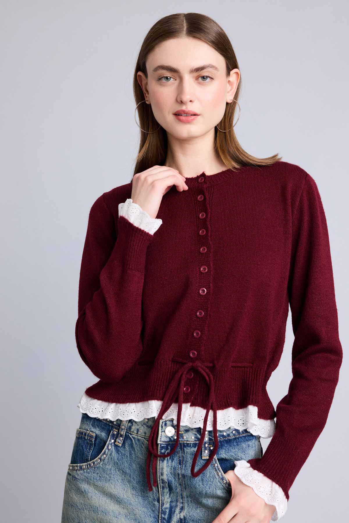 DeFacto Fisto Detaylı Slim Fit Basic Hırka görsel 4