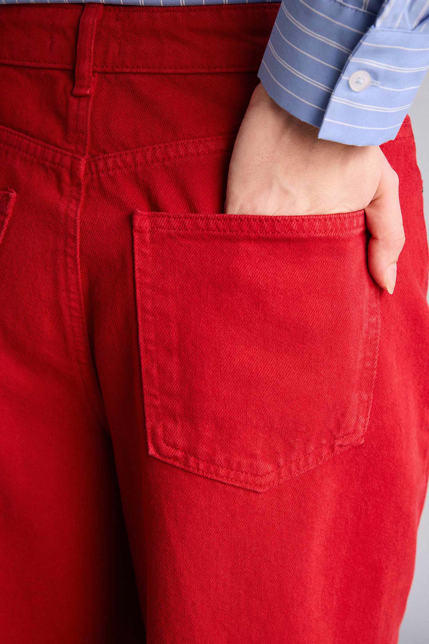 DeFacto %100 Pamuk Baggy Fıt Normal Bel Gabardin Pantolon görsel 4