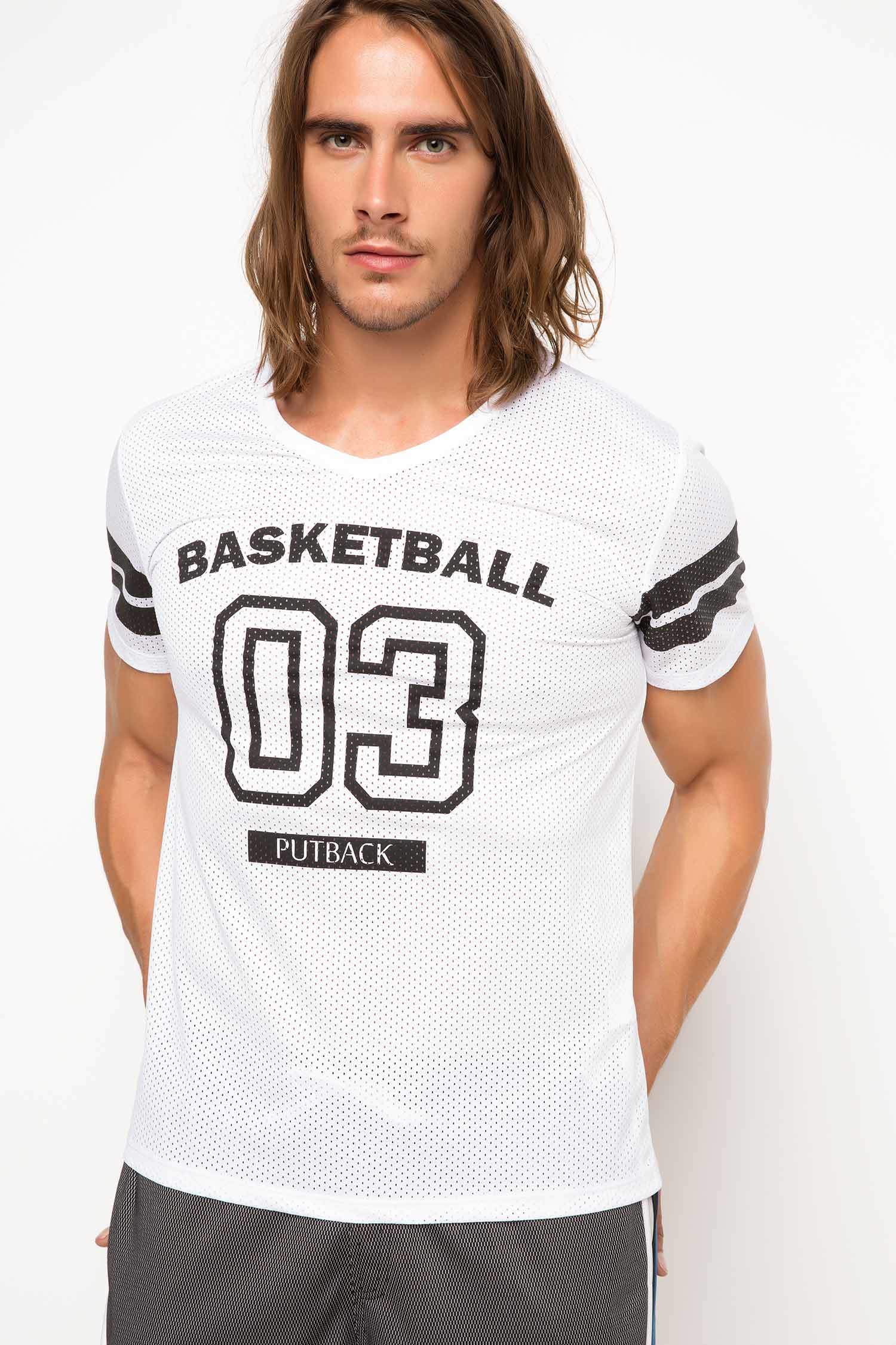 Defacto Basketball Sporcu T-shirt. 1